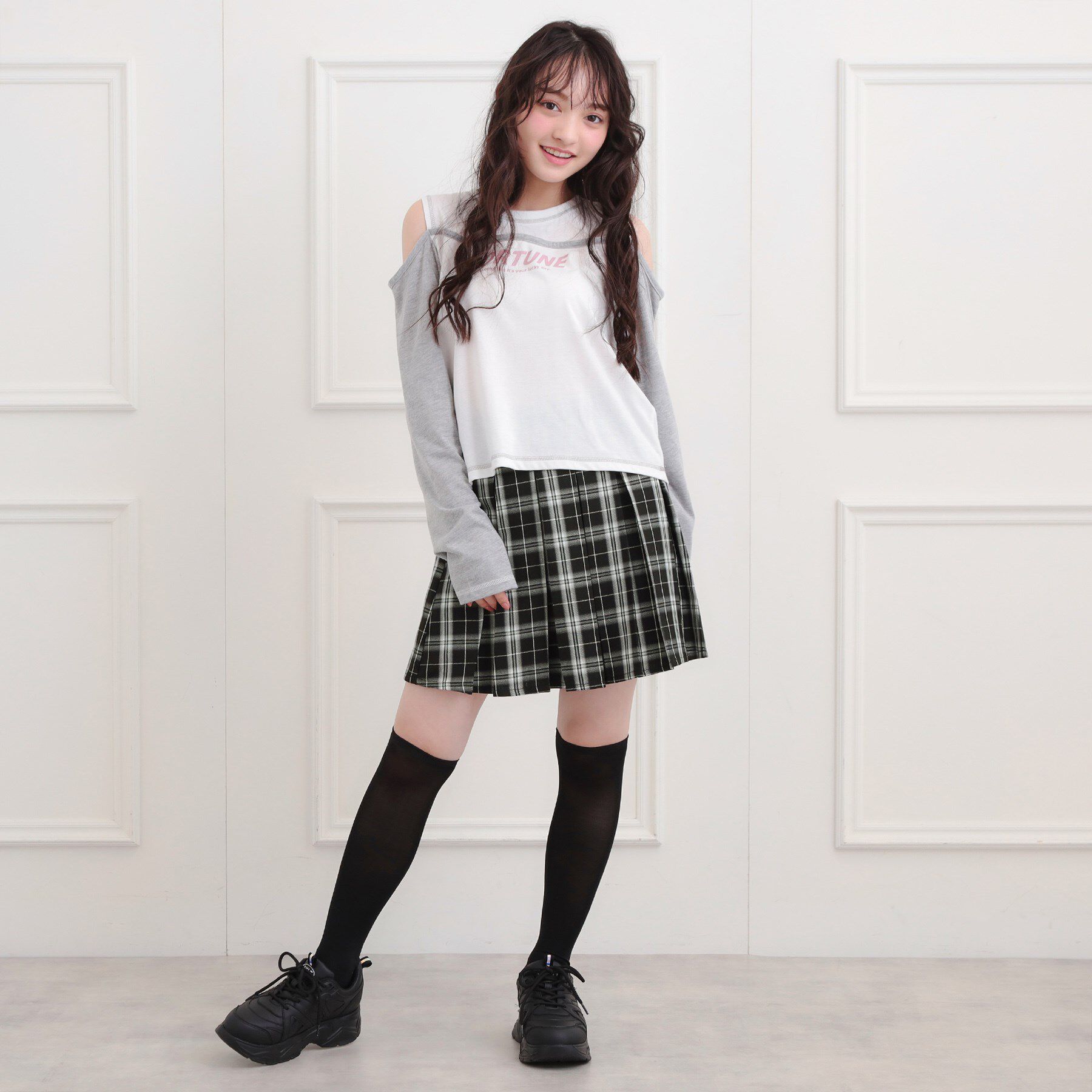 PINK-latte「インパン付プリーツスカート」|スカート|