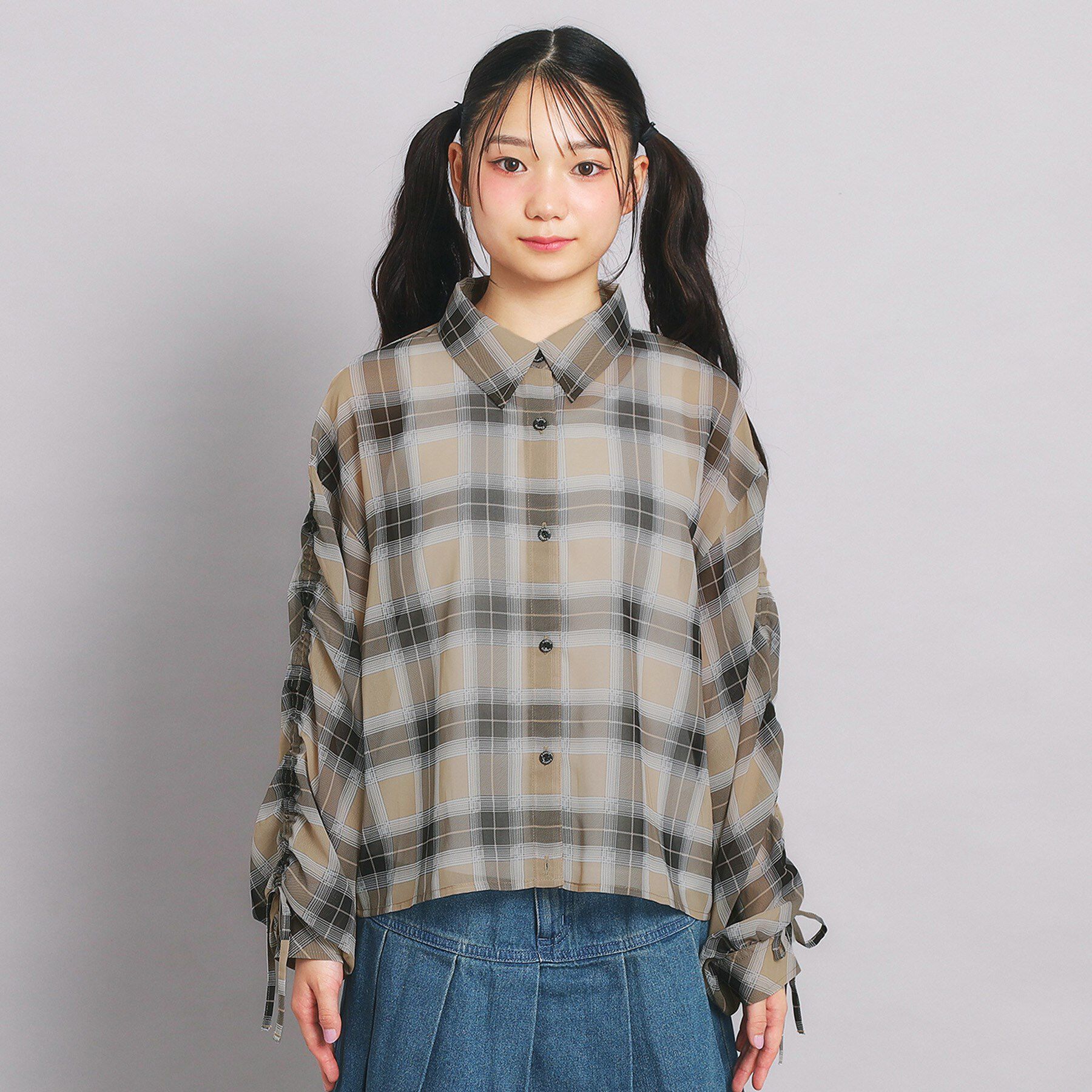 PINK-latte「【セットアイテム】ドロストチェック＋タンクセット」|その他|