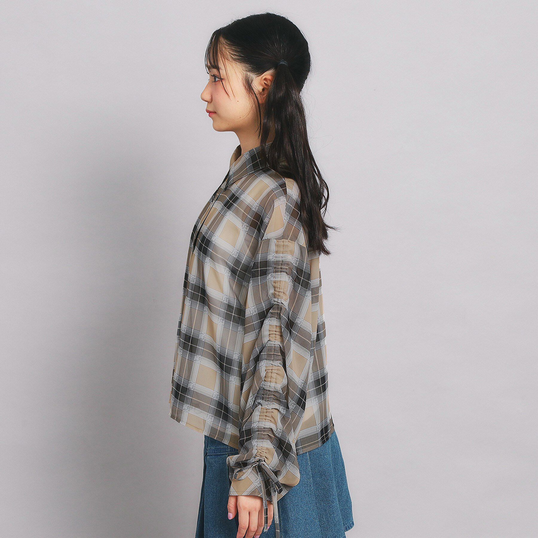 PINK-latte「【セットアイテム】ドロストチェック＋タンクセット」|その他|