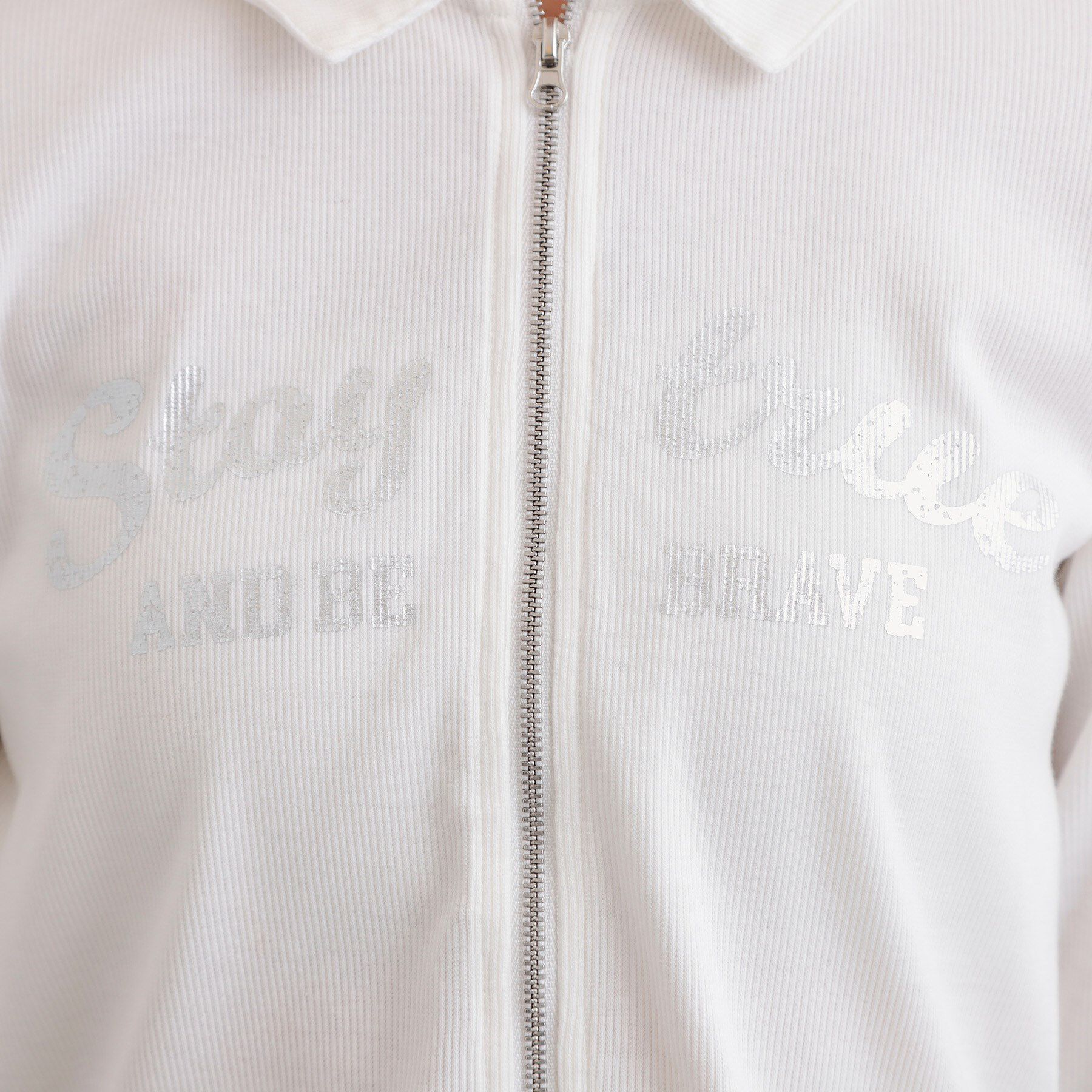 PINK-latte「衿付きダブルジップテレコ」|Tシャツ・カットソー|