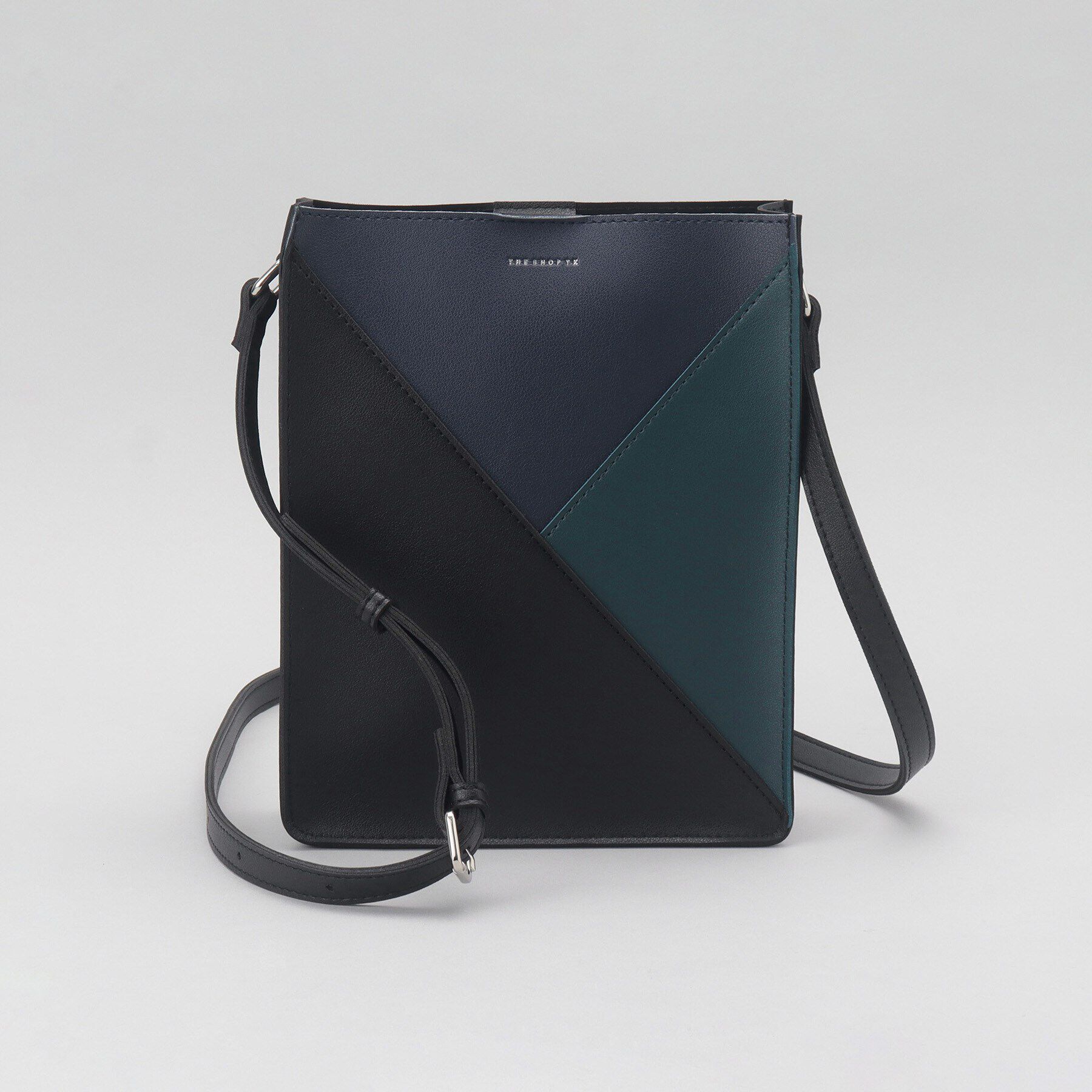 THE SHOP TK「パネルラインBOXショルダーバッグ」|ショルダー・メッセンジャー|ブルーグリーン(59