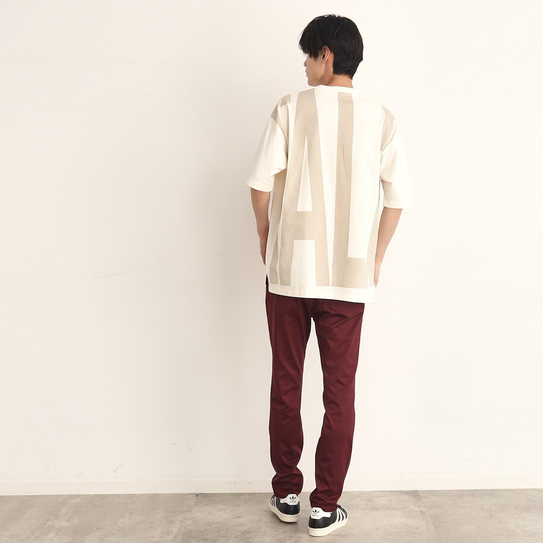 THE SHOP TK「ビッグシルエット総柄アソートTシャツ 幾何学／ドット／ストライプ／バックロゴ」|Tシャツ・カットソー|