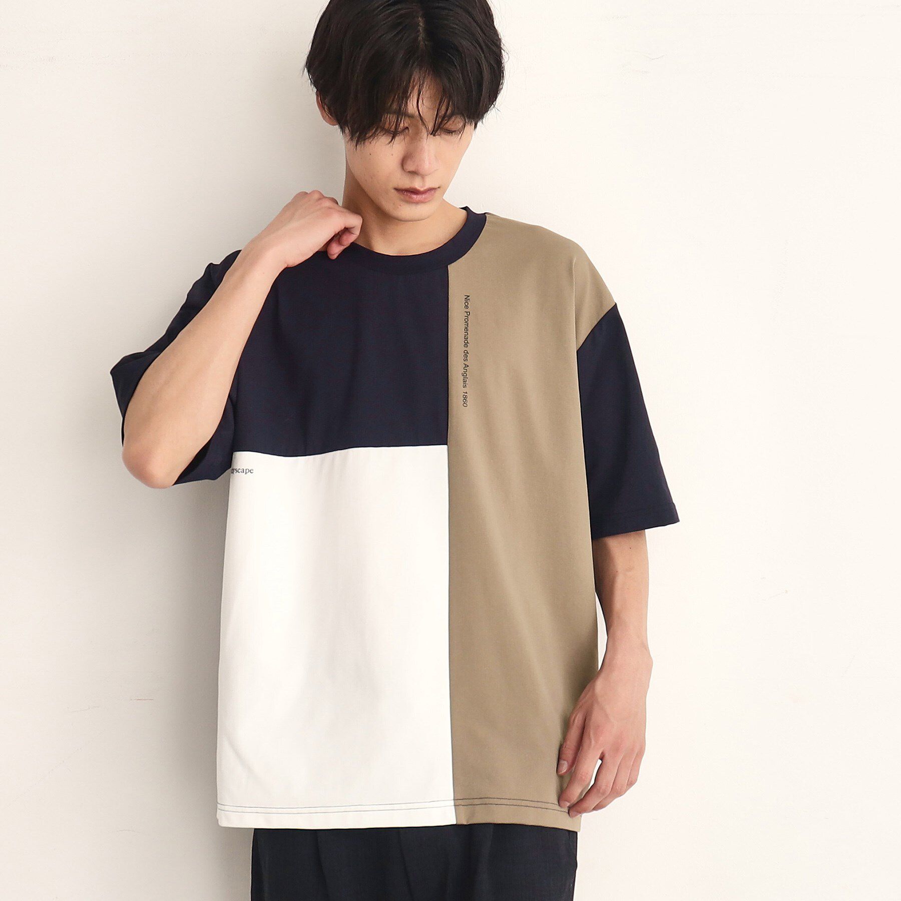 THE SHOP TK「【接触冷感／吸水速乾／UVカット／防シワ／マシンウォッシャブル】ライトパーフェクブロッキングTシャツ」|Tシャツ・カットソー|ﾈｲﾋﾞｰ(594)