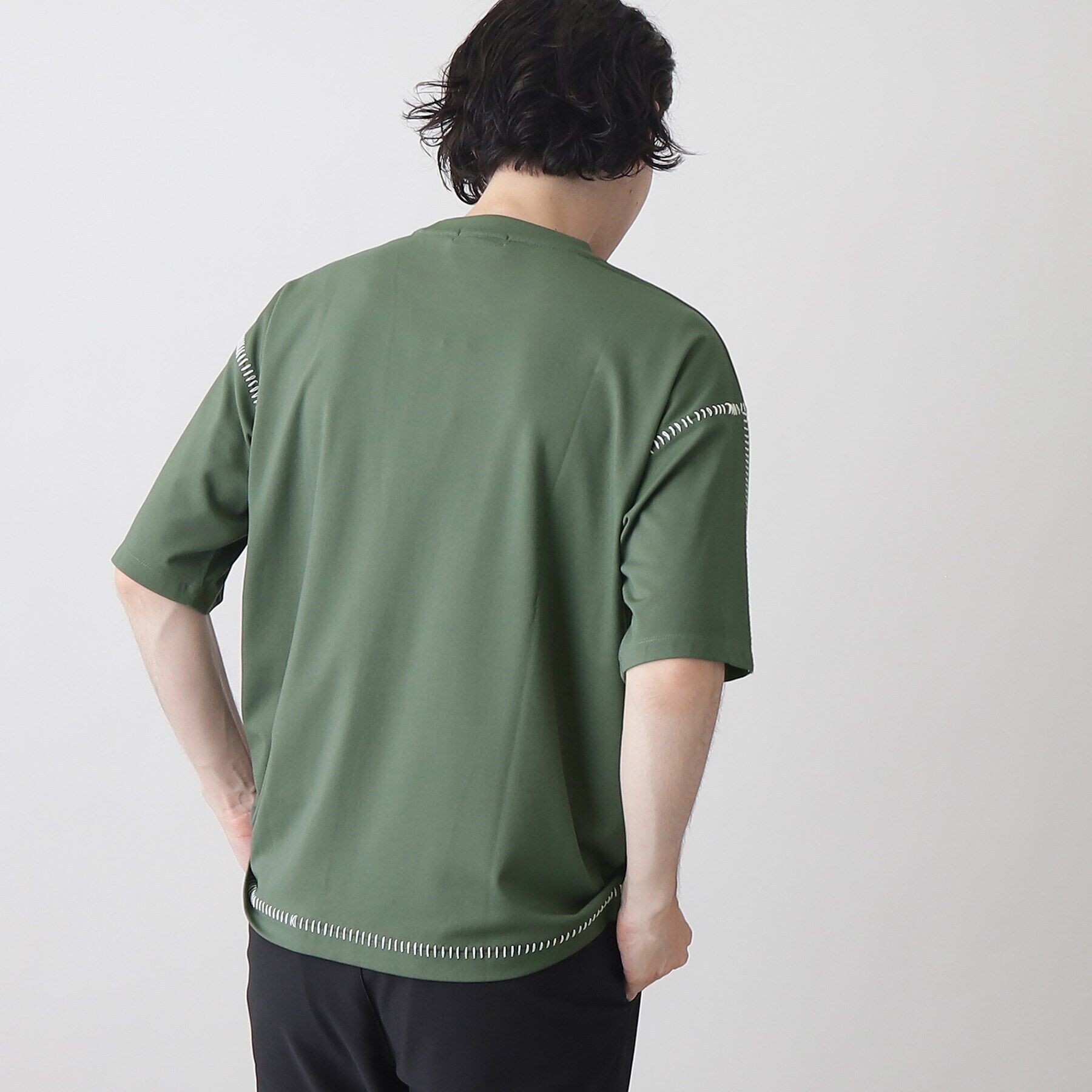 THE SHOP TK「冷感ポンチステッチTシャツ 接触冷感／リラックスシルエット」|Tシャツ・カットソー|