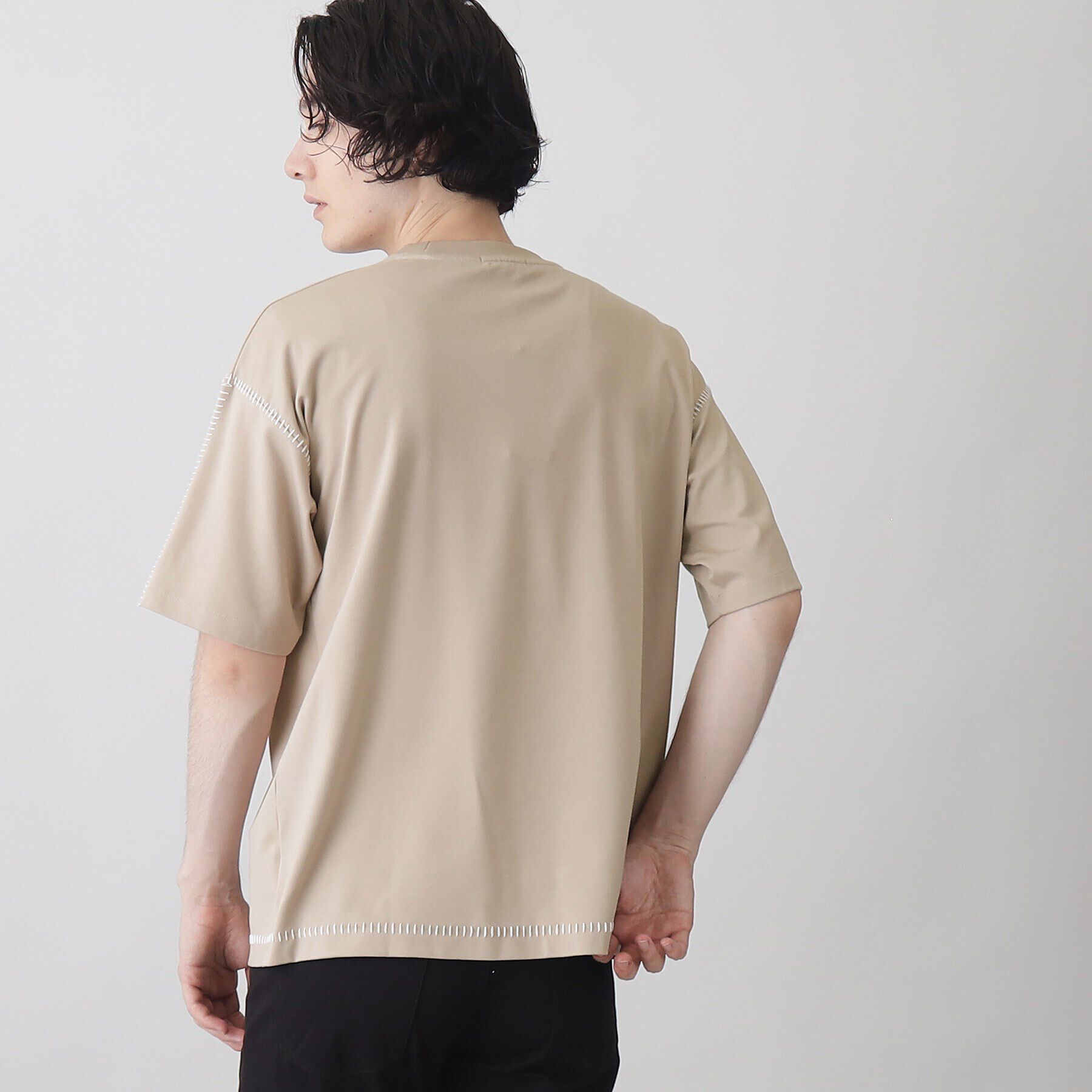 THE SHOP TK「冷感ポンチステッチTシャツ 接触冷感／リラックスシルエット」|Tシャツ・カットソー|