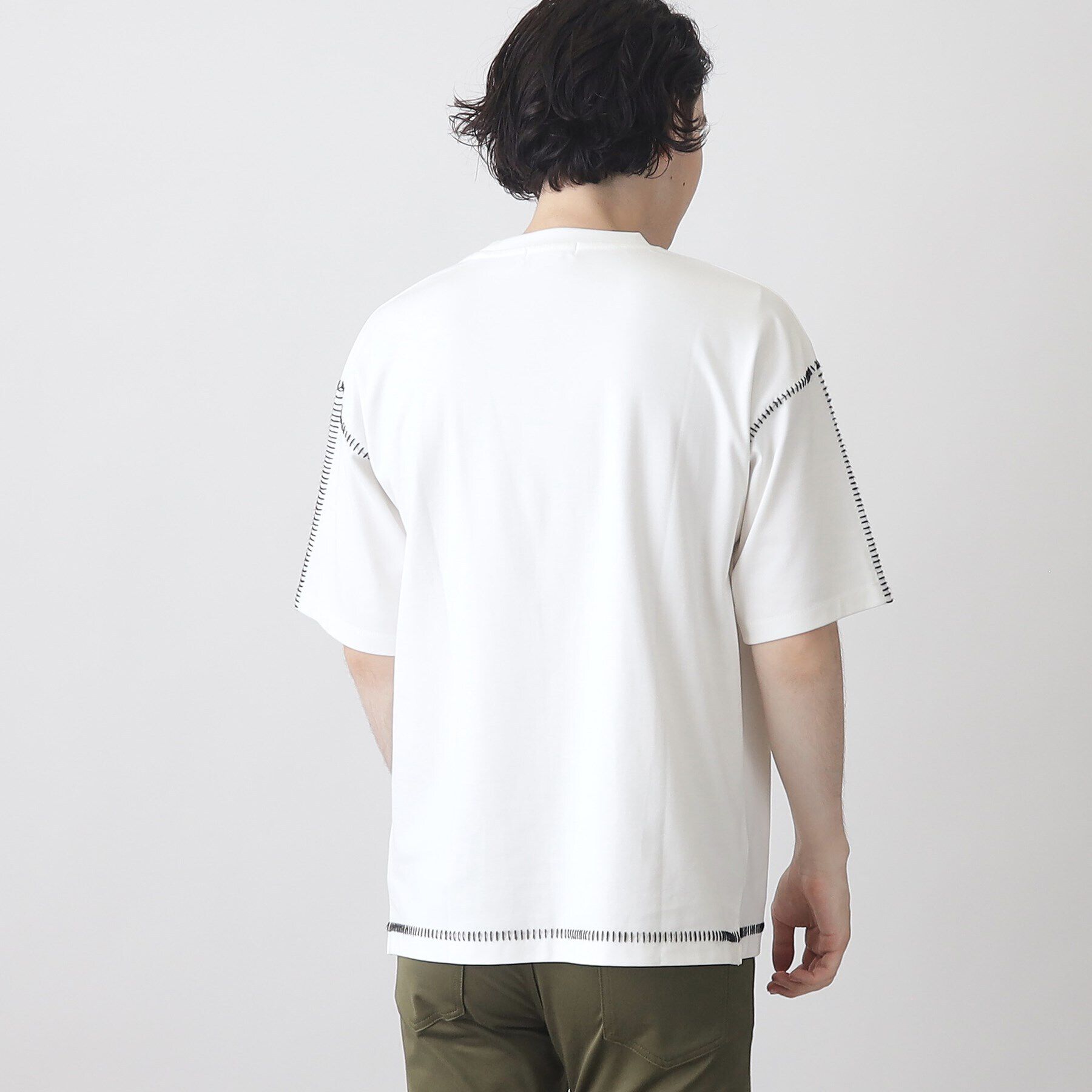 THE SHOP TK「冷感ポンチステッチTシャツ 接触冷感／リラックスシルエット」|Tシャツ・カットソー|