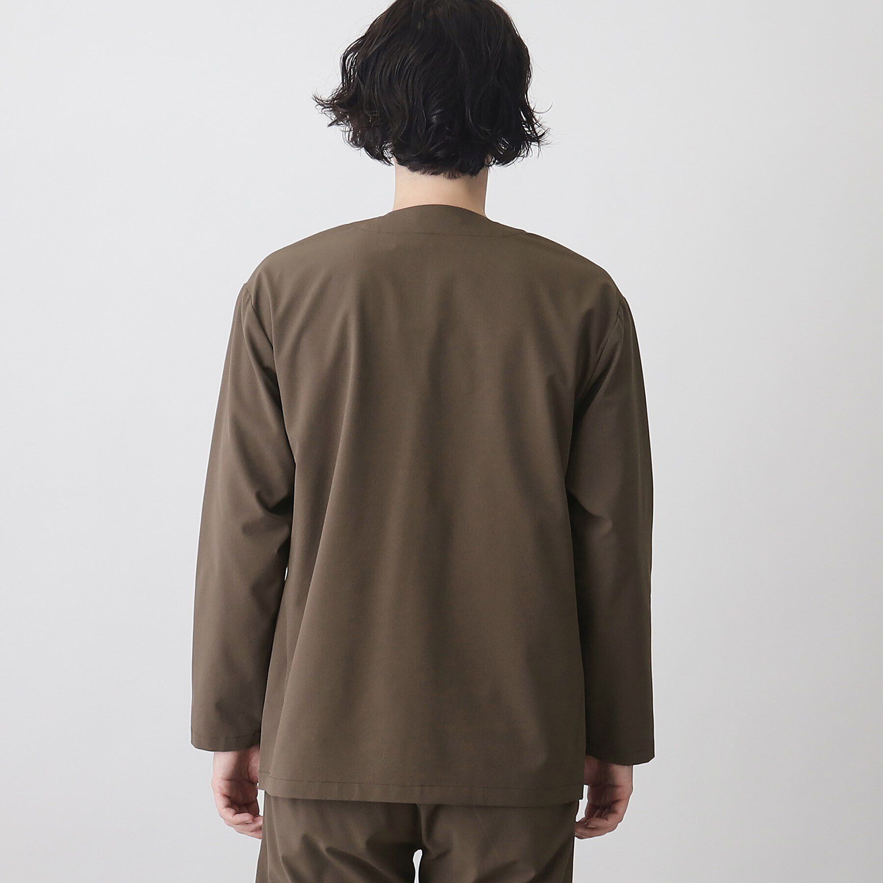 THE SHOP TK「【360&deg;ストレッチ／セットアップ可】リッチポリノーカラージャケット」|カーディガン|