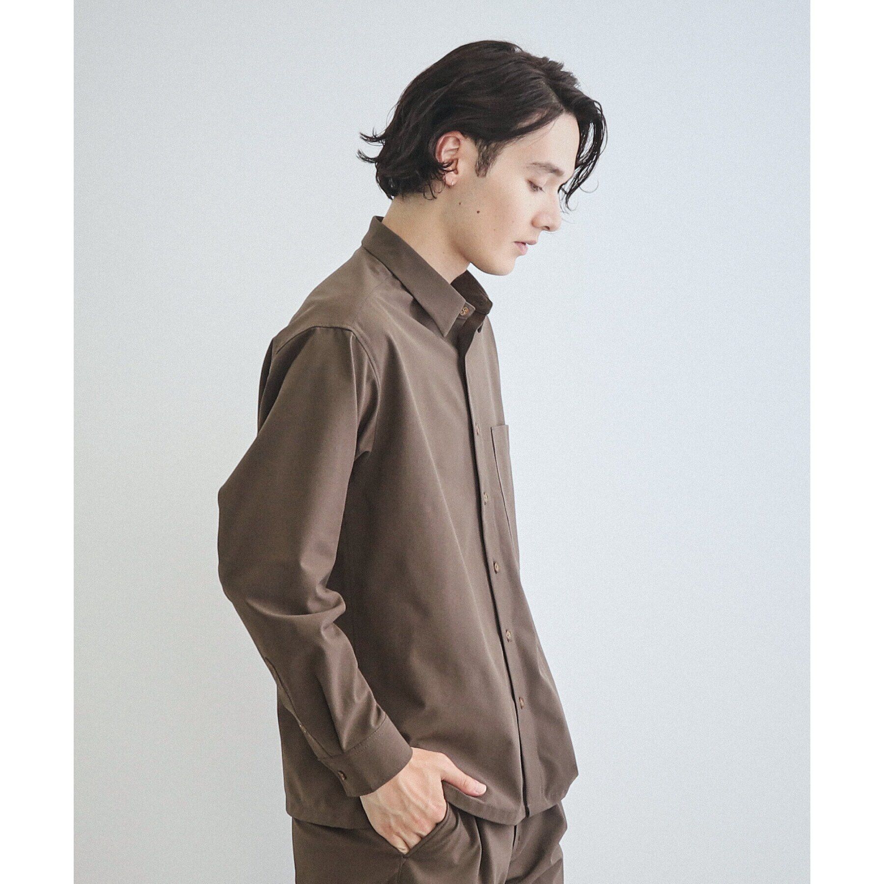 THE SHOP TK「【360&deg;ストレッチ／セットアップ可】リッチポリシャツ」|シャツ・ブラウス|