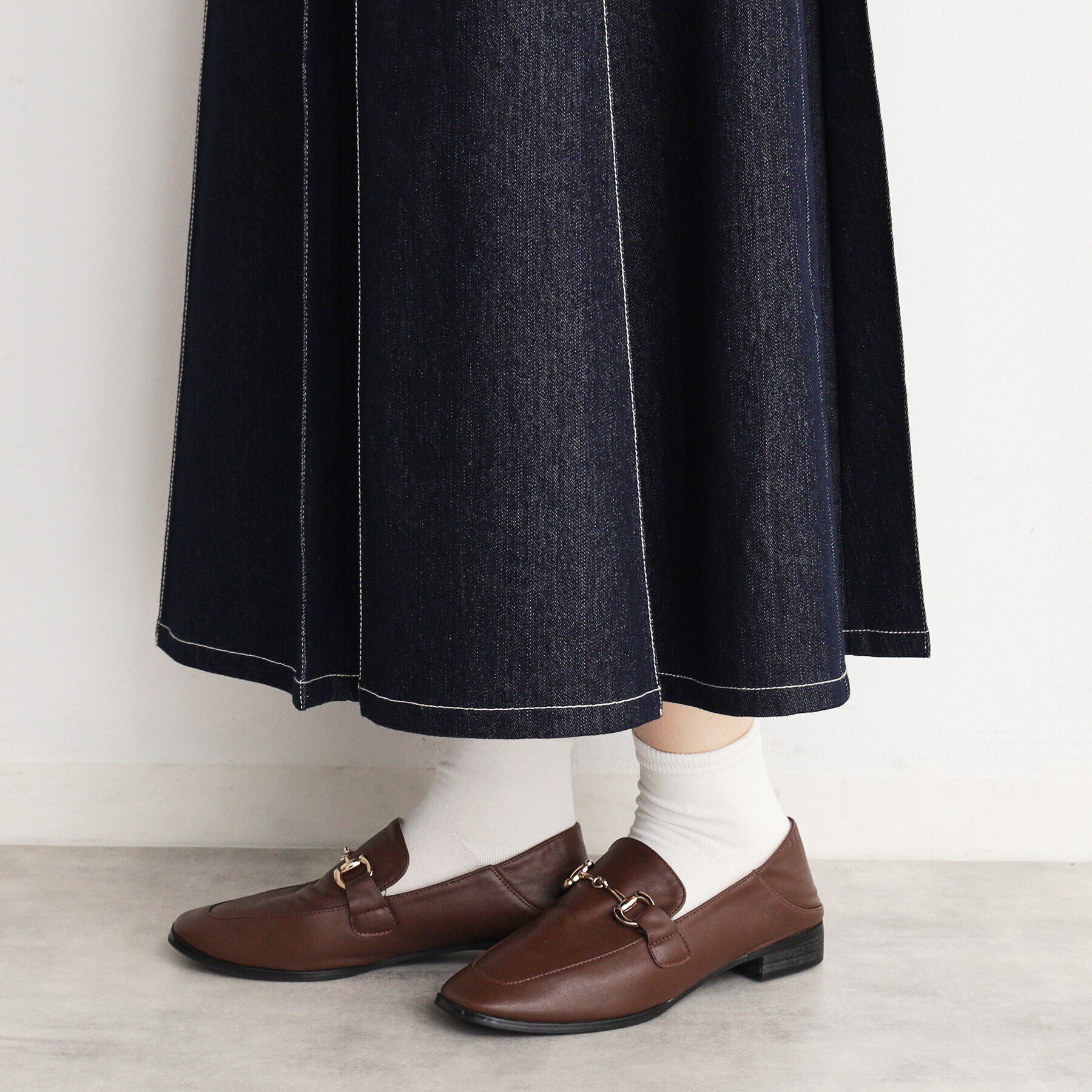 THE SHOP TK「デニムステッチジャンスカ/親子リンク」|ワンピース|