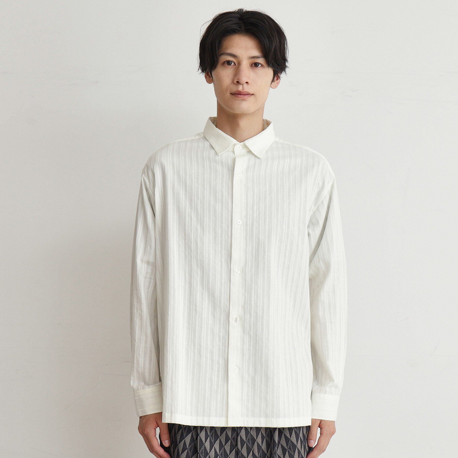 THE SHOP TK「コットンレース長袖シャツ」|シャツ・ブラウス|