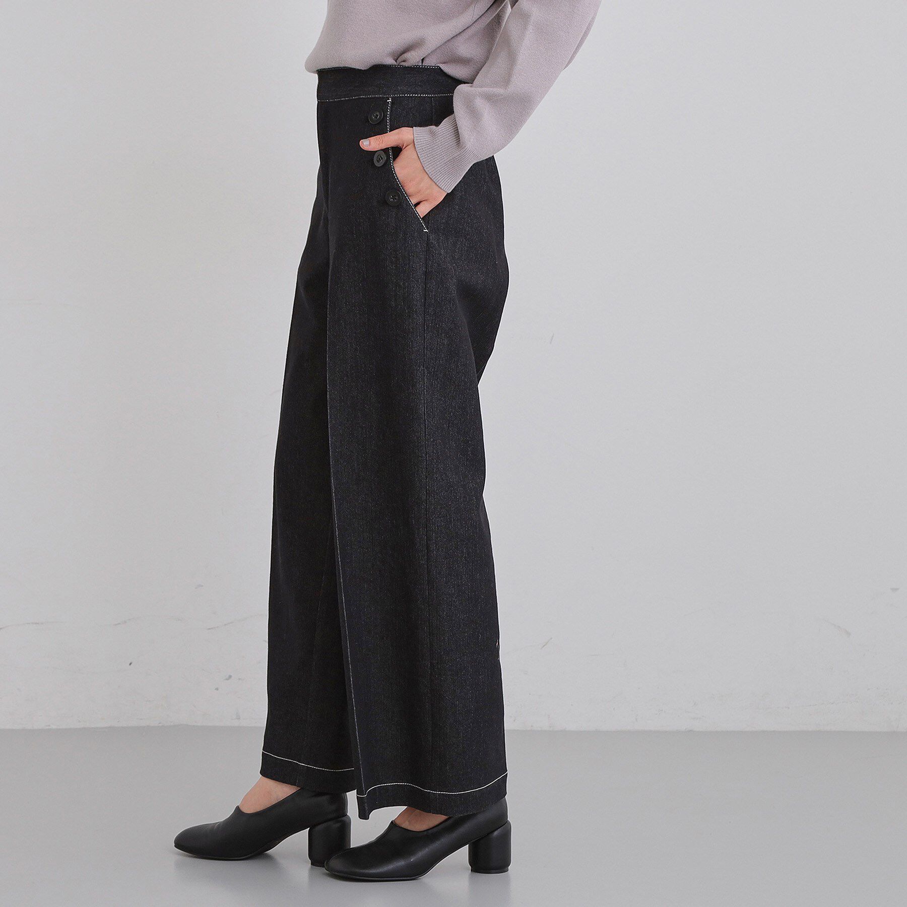 THE SHOP TK「【美脚/オ―ルシーズン】デニムマリンパンツ/洗濯機OK」|デニム|