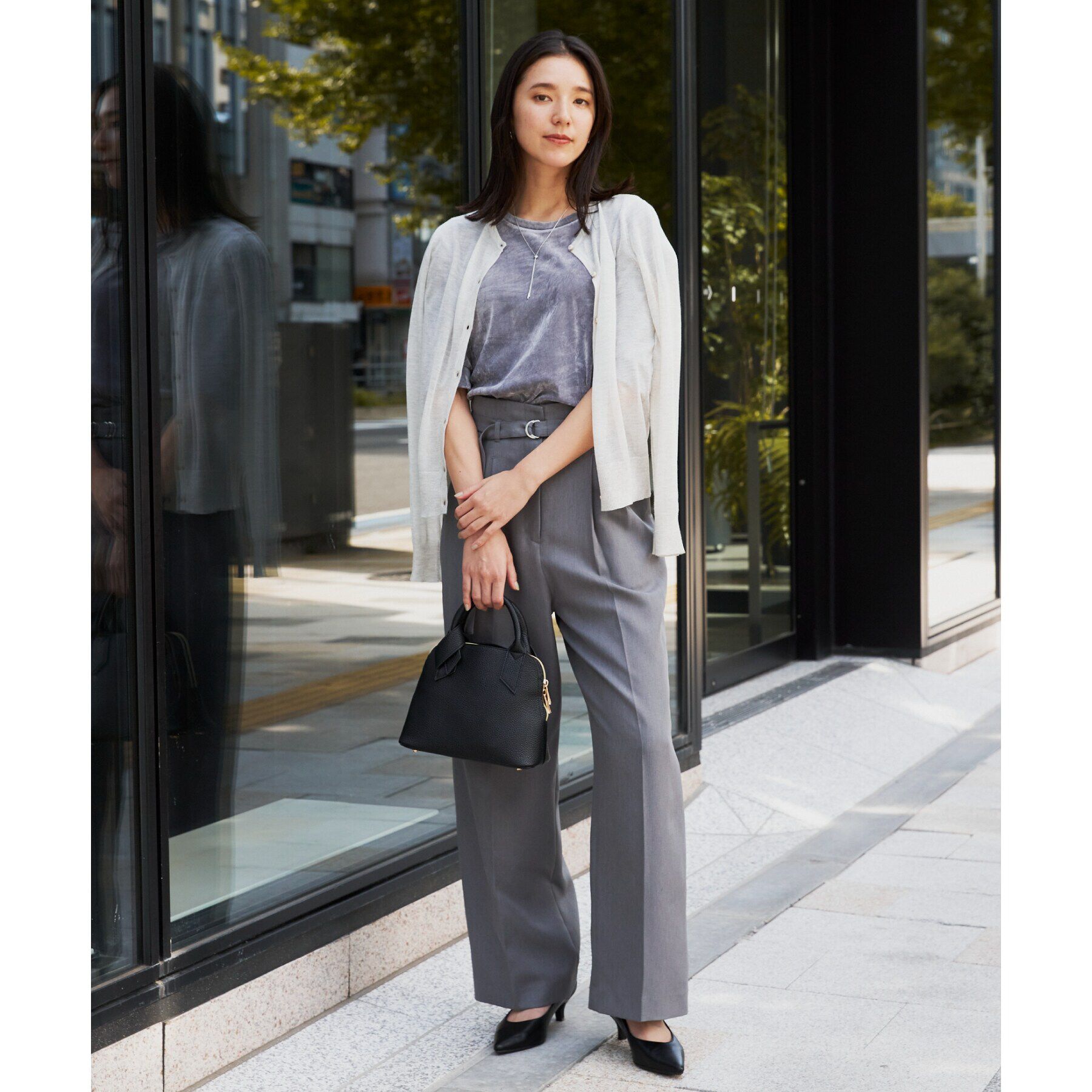 THE SHOP TK「【ヒルナンデス！で紹介】ベロア5分袖プルオーバー/洗える」|Tシャツ・カットソー|