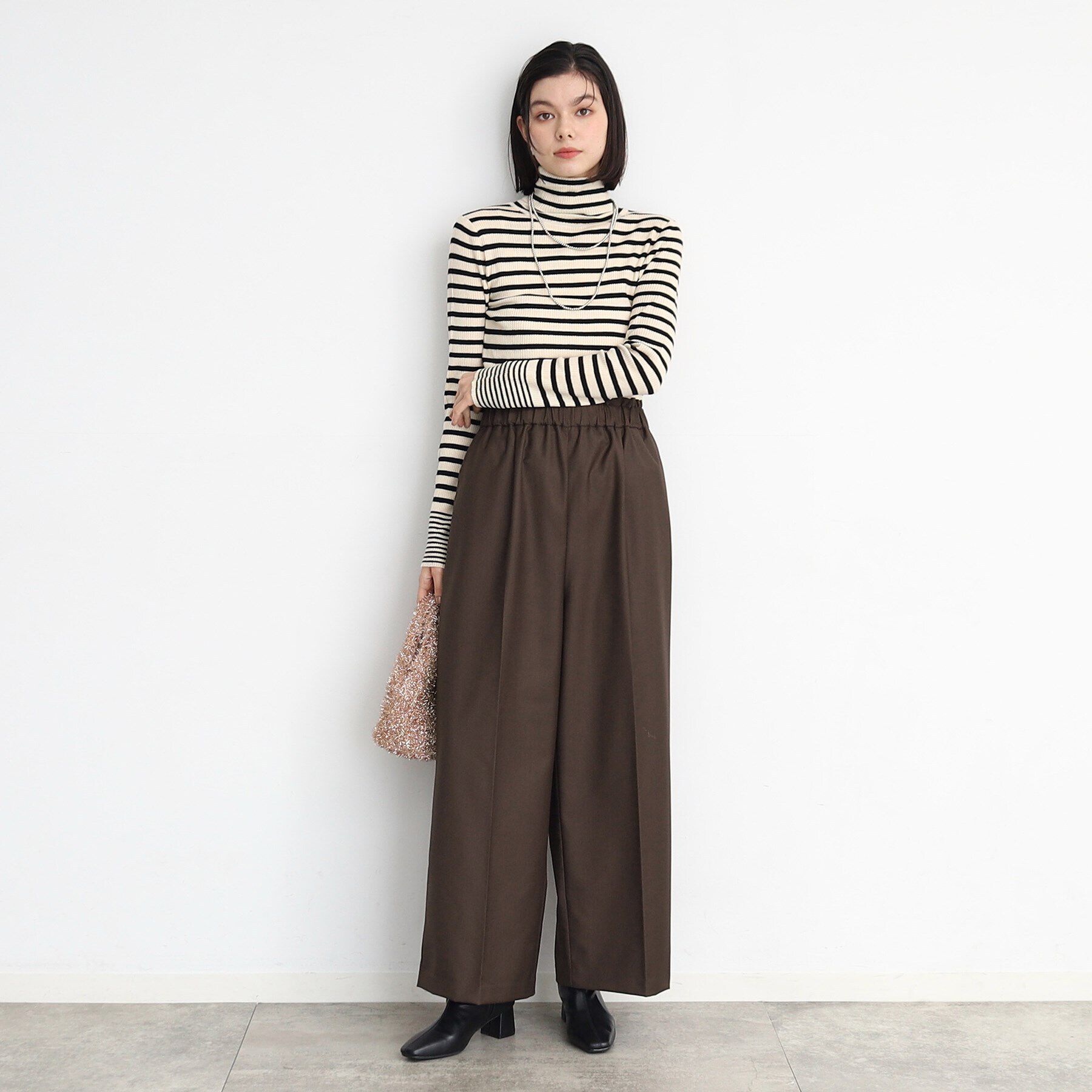 THE SHOP TK「ウエストフリルイージーワイドパンツ」|その他|