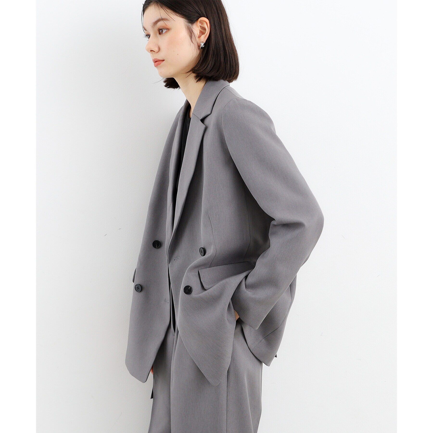 THE SHOP TK「【ヒルナンデス！で紹介】パウダリーツイルテーラード /セットアップ可/洗える」|テーラードジャケット|