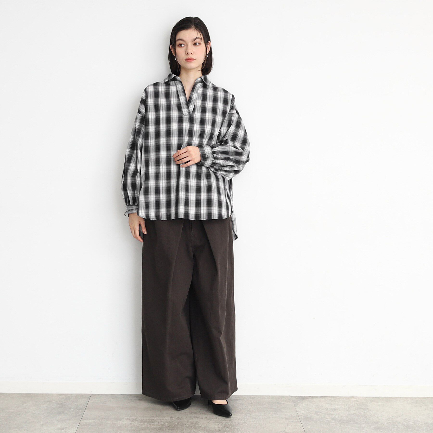 THE SHOP TK「【＠BAILA掲載】バックシャーリングシャツ/魅せる体形カバー服/洗える/ヒルナンデス！で紹介！」|シャツ・ブラウス|