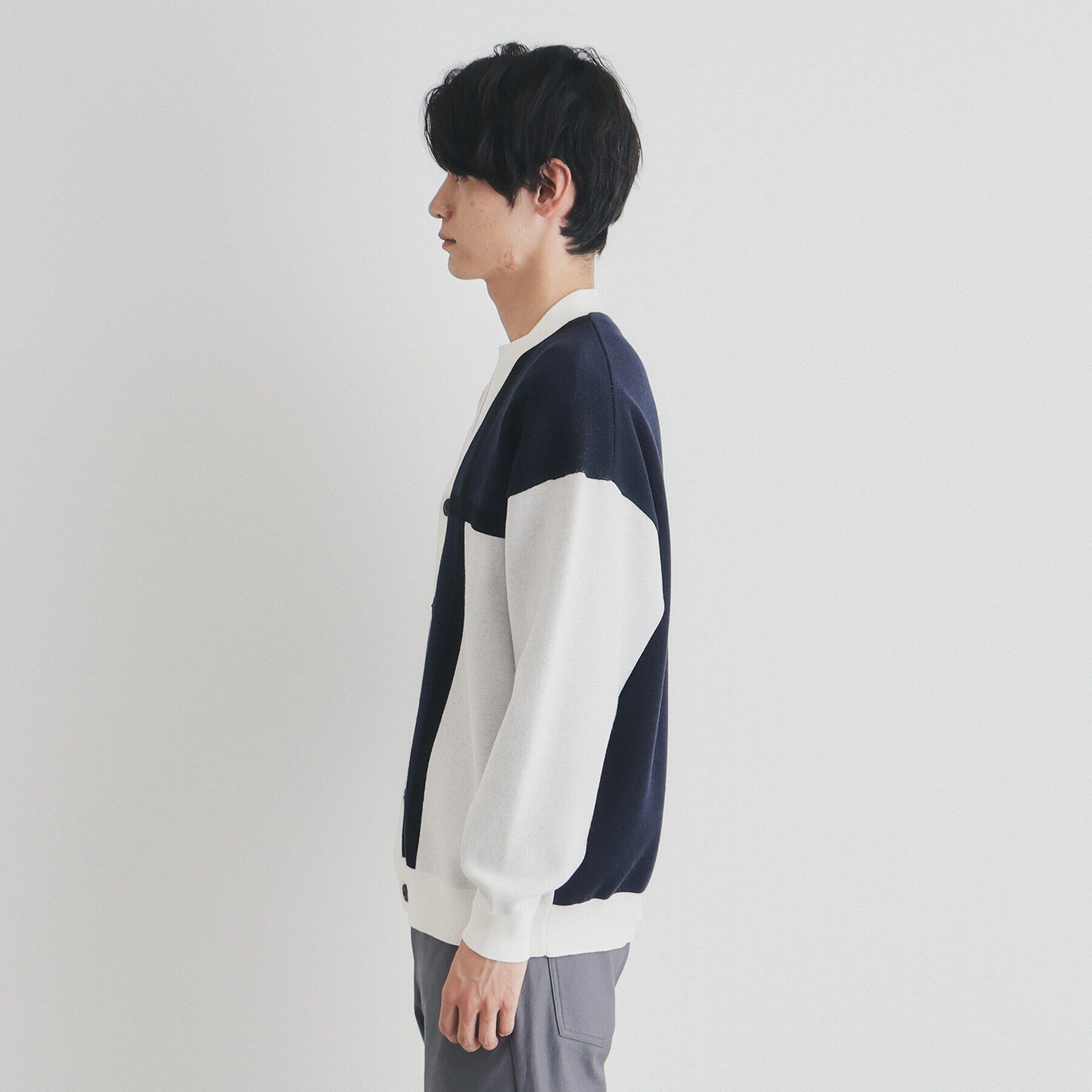 THE SHOP TK「パネルジャカードニットカーディガン」|カーディガン|