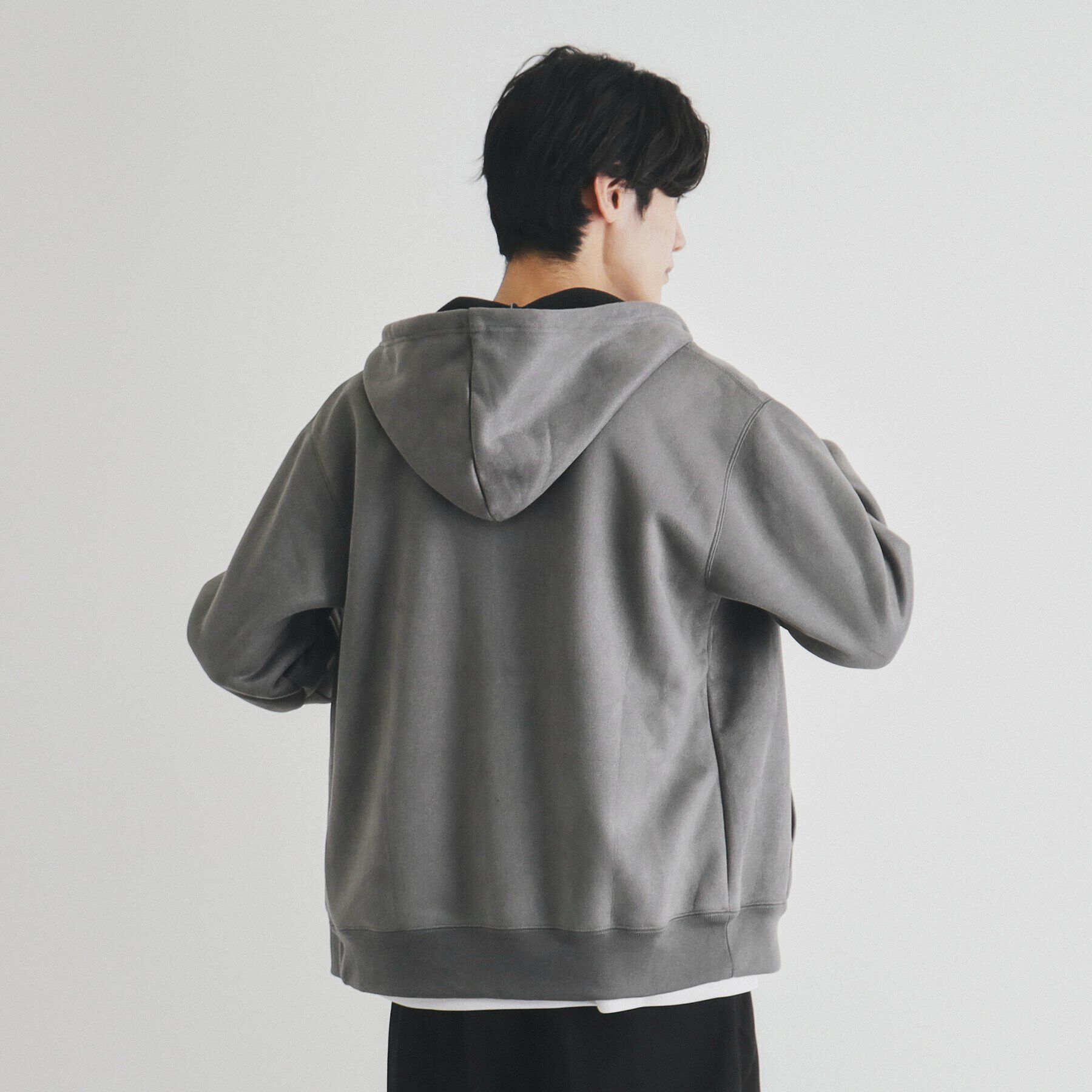 THE SHOP TK「スウェードライクダンボールジップパーカー」|パーカー|