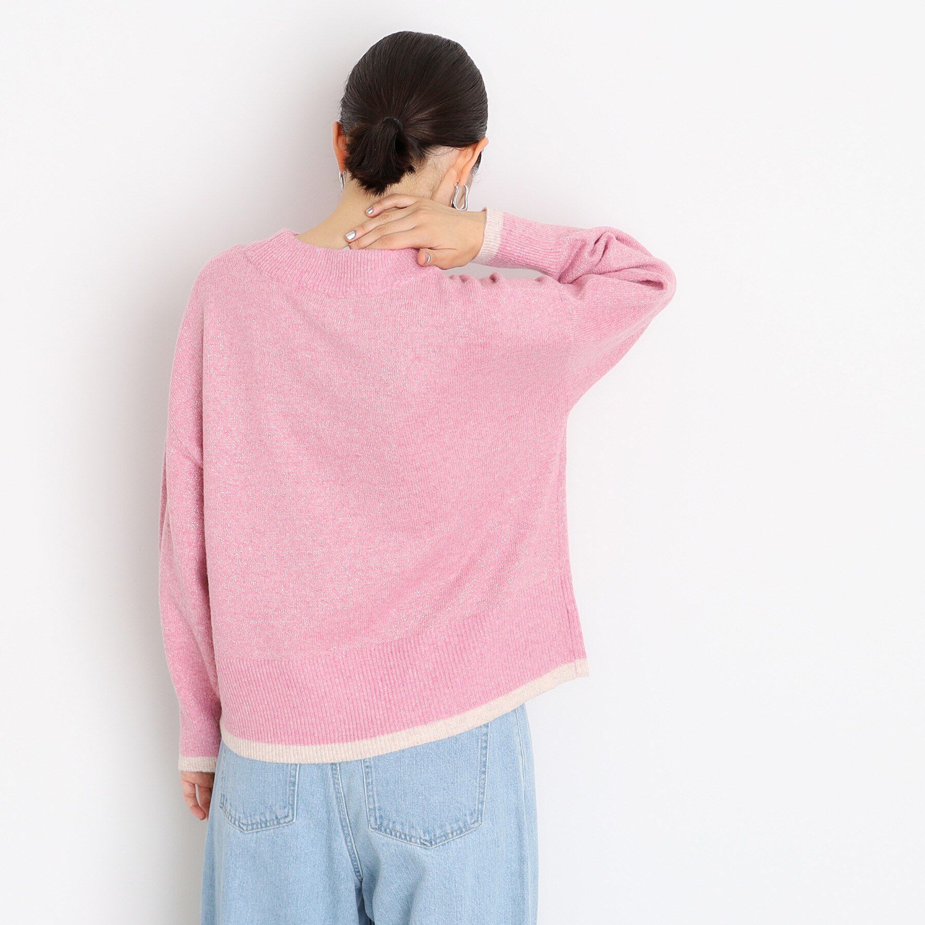 THE SHOP TK「【5カラー展開/洗えるニット】ミックスメランジ&times;ラメニット」|ニット・セーター|