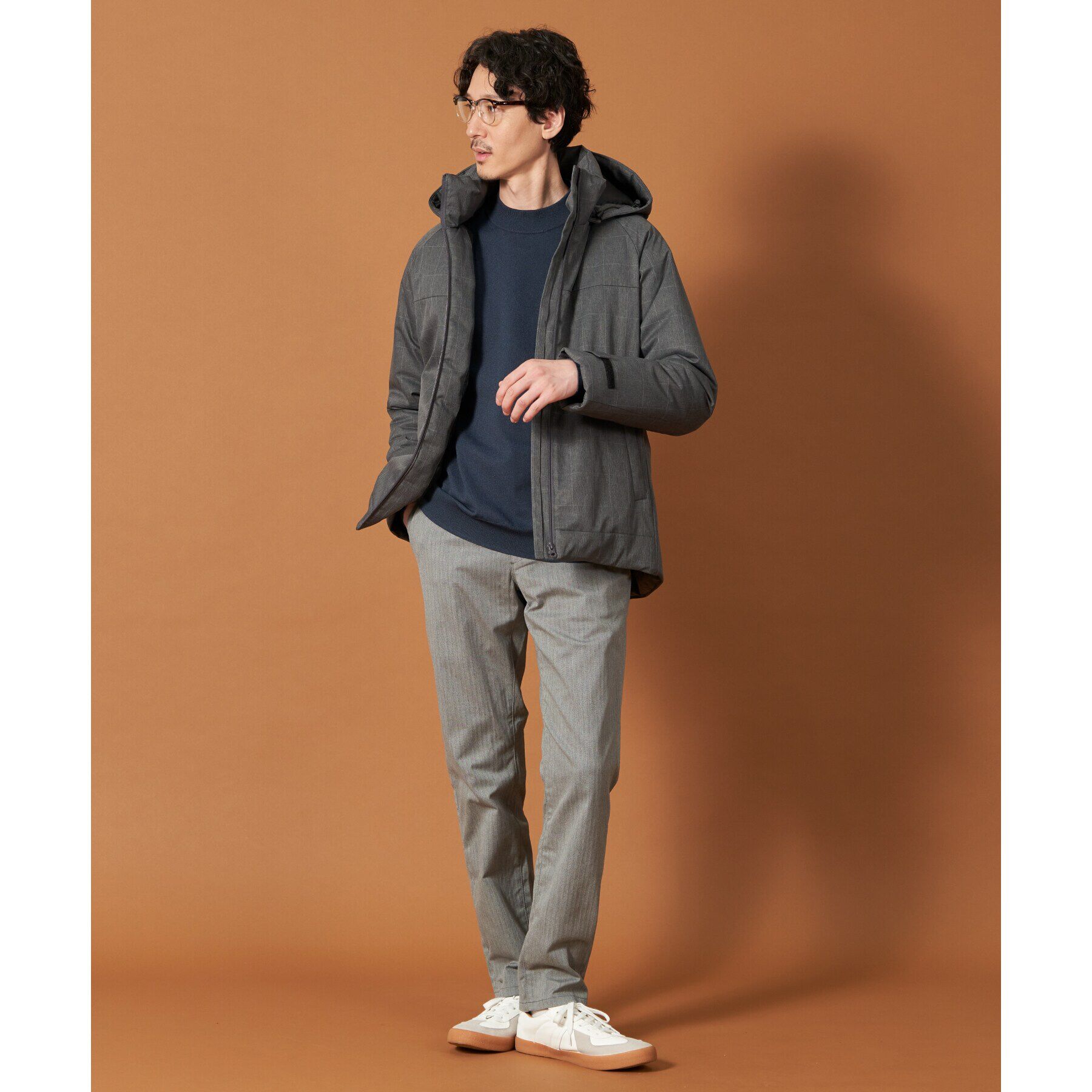 THE SHOP TK「SORONA中綿フードブルゾン 蓄熱／保温／洗える／防風／撥水／ビジネス対応可」|ダウン|