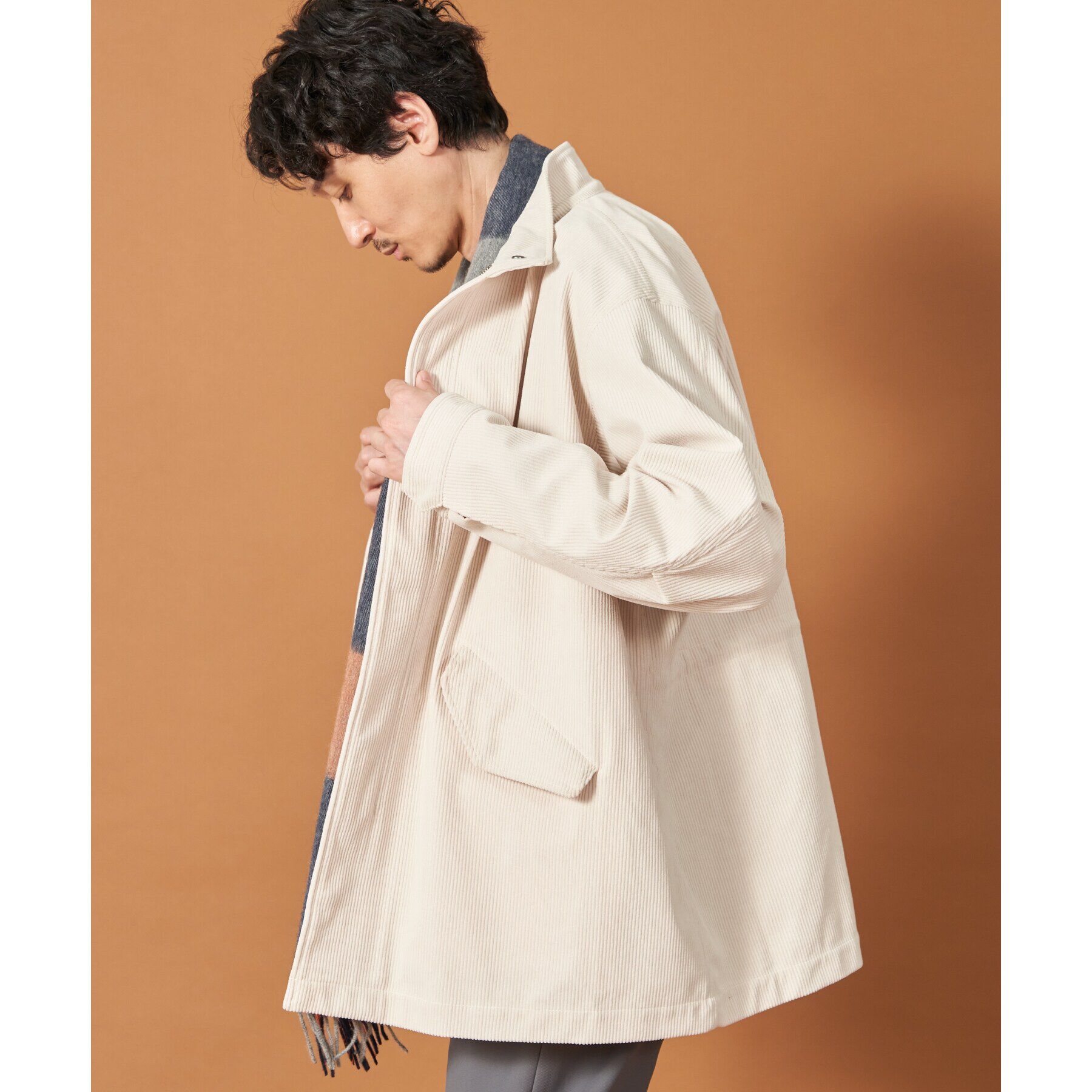 THE SHOP TK「TECUNE／テクウネ コーデュロイスタンドモッズコート【セットアップ可】」|ミリタリー・モッズコート|