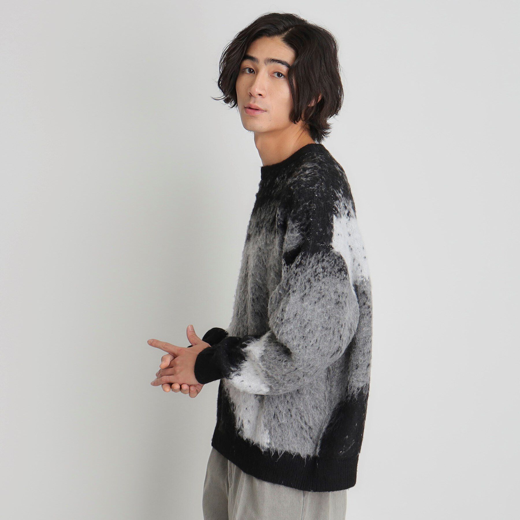 THE SHOP TK「グラデーションシャギーニット ビッグシルエット」|ニット・セーター|