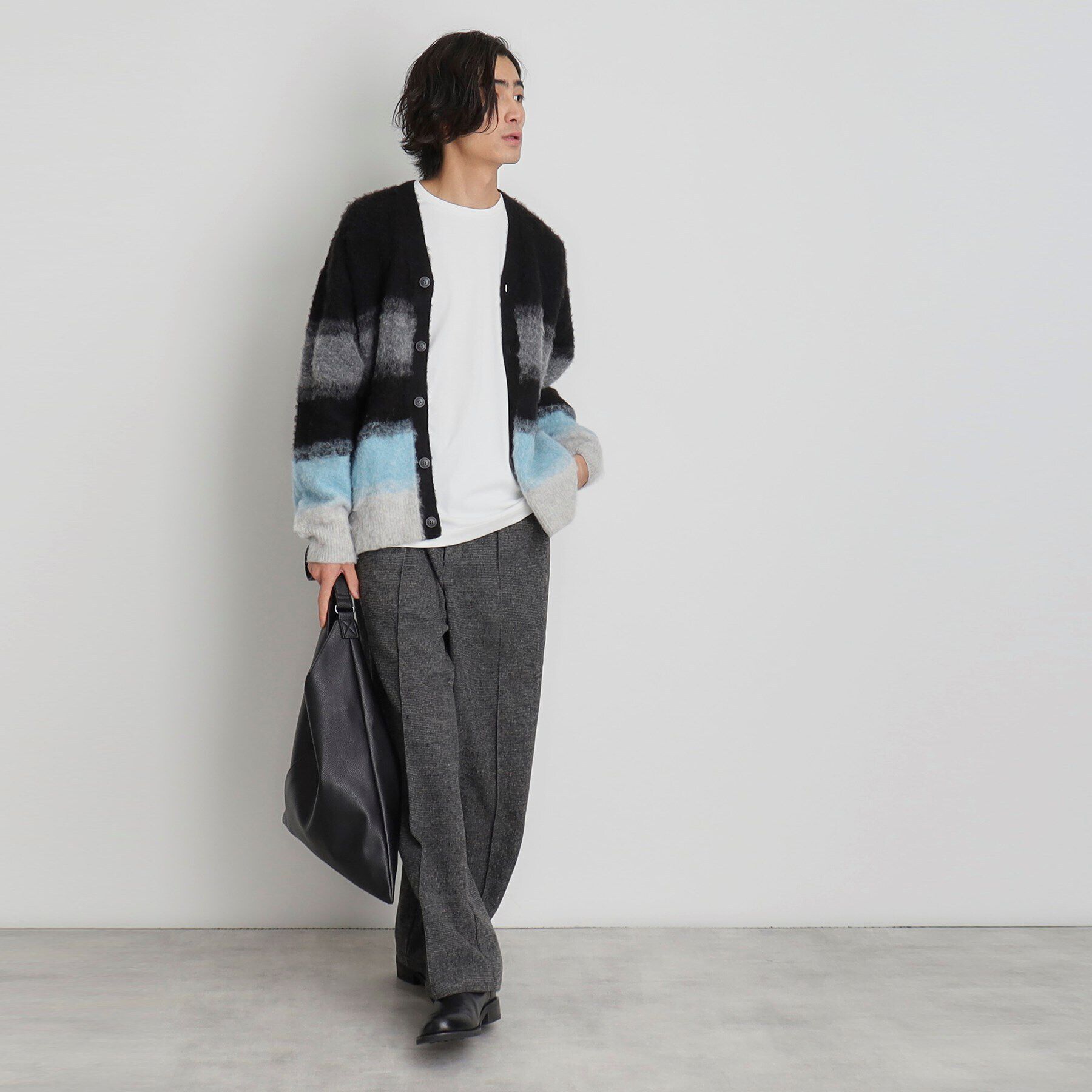 THE SHOP TK「シャギーニットカーディガン ビッグシルエット」|カーディガン|