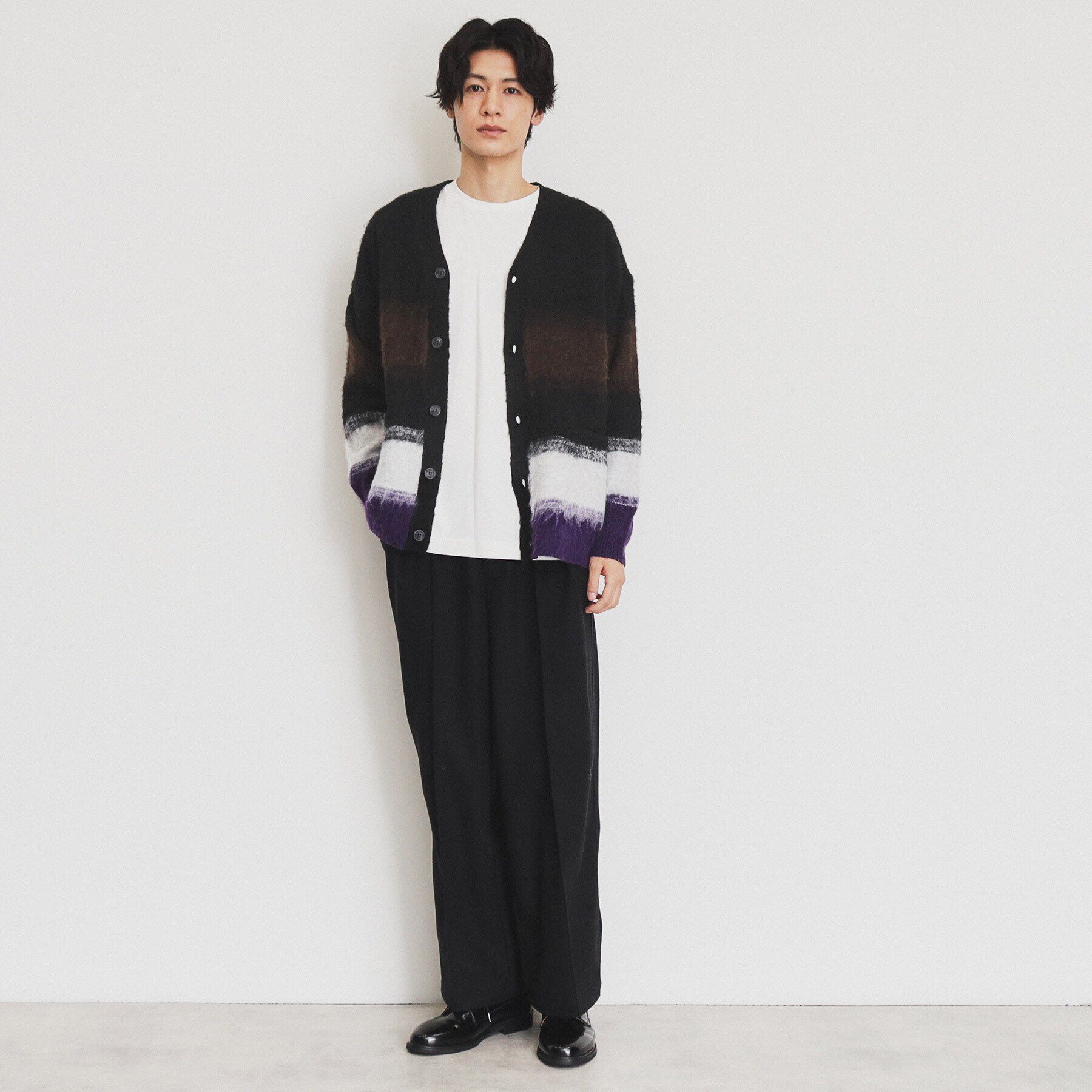 THE SHOP TK「シャギーニットカーディガン ビッグシルエット」|カーディガン|