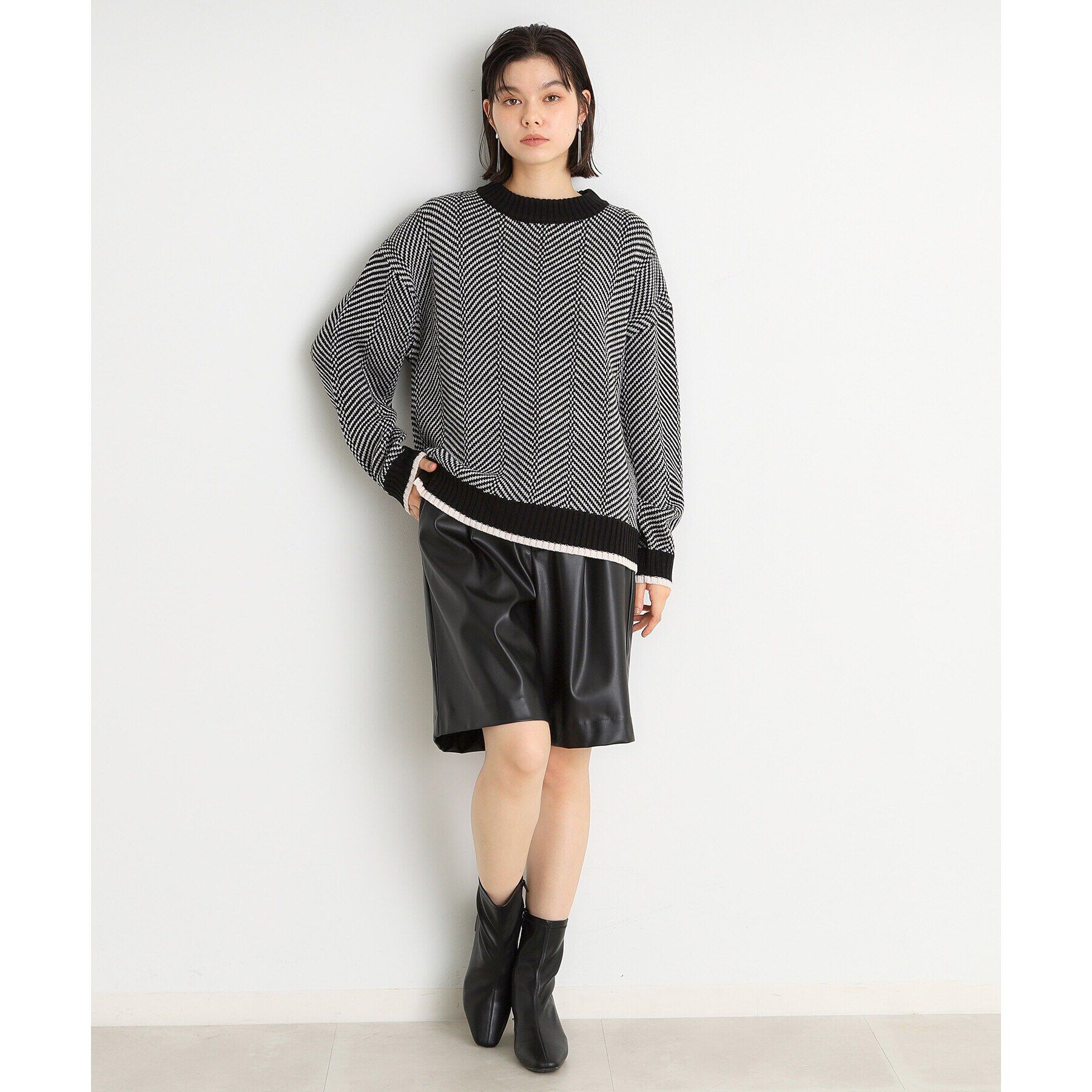 THE SHOP TK「ラメヘリンボーンニット【洗濯機OK】」|ニット・セーター|