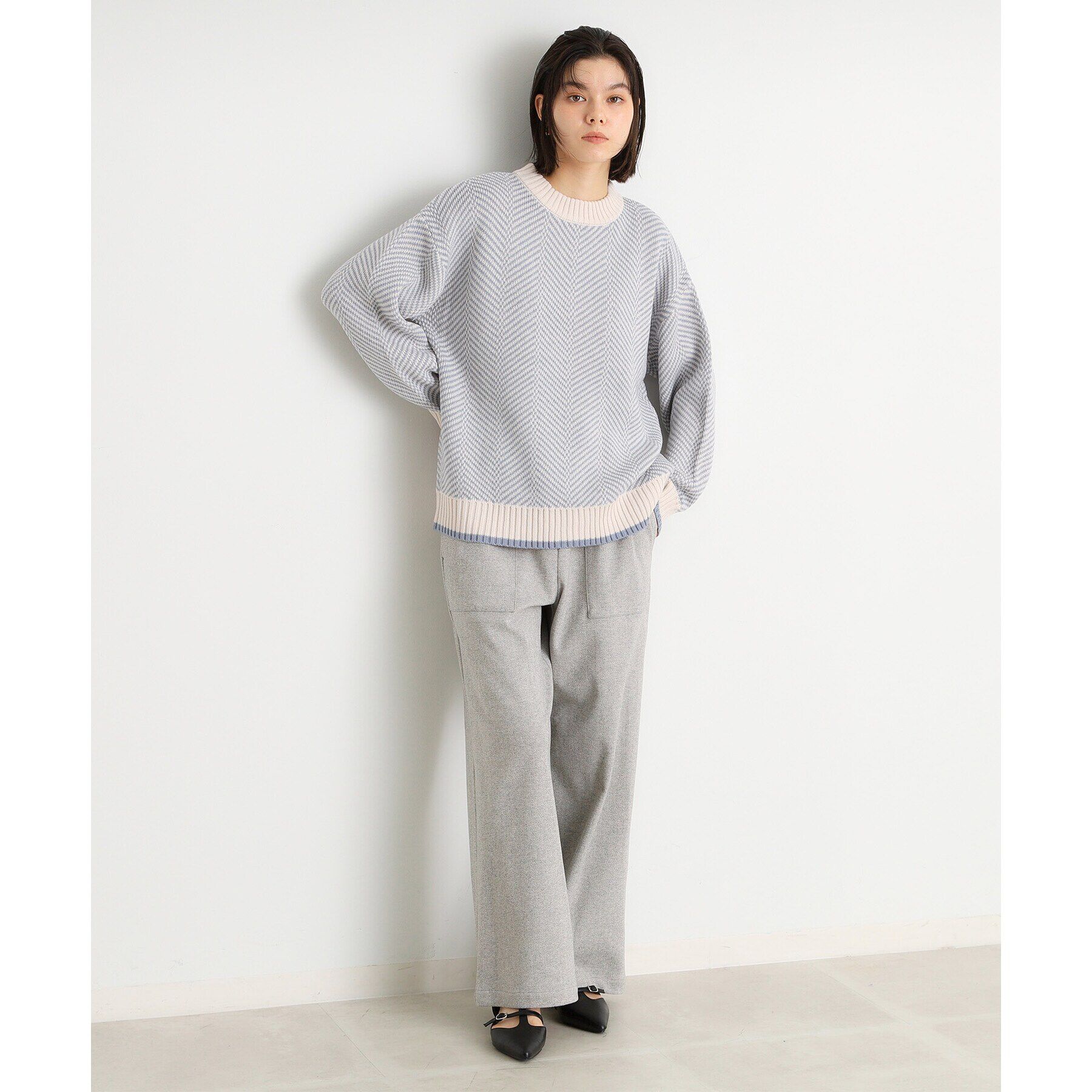 THE SHOP TK「ラメヘリンボーンニット【洗濯機OK】」|ニット・セーター|