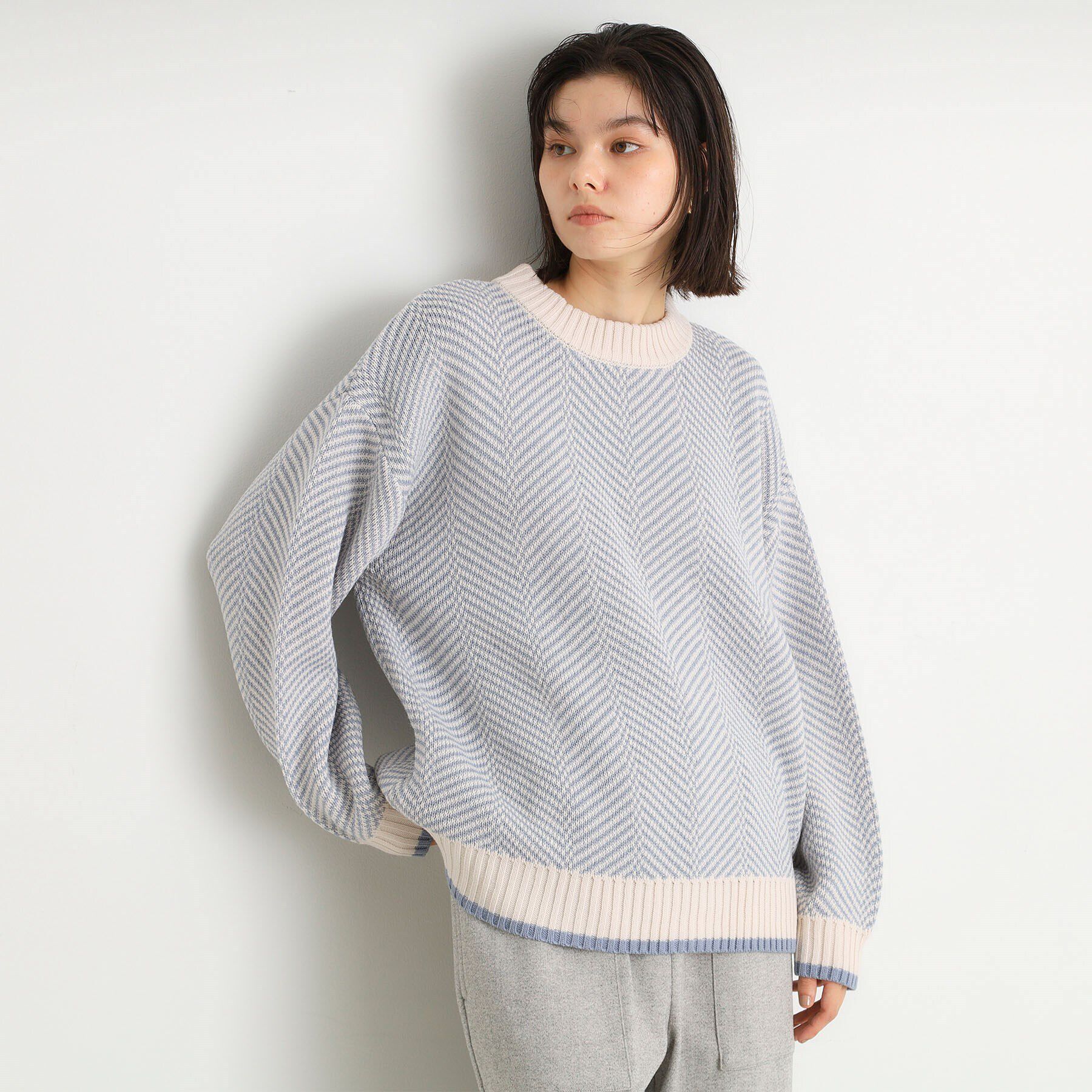 THE SHOP TK「ラメヘリンボーンニット【洗濯機OK】」|ニット・セーター|