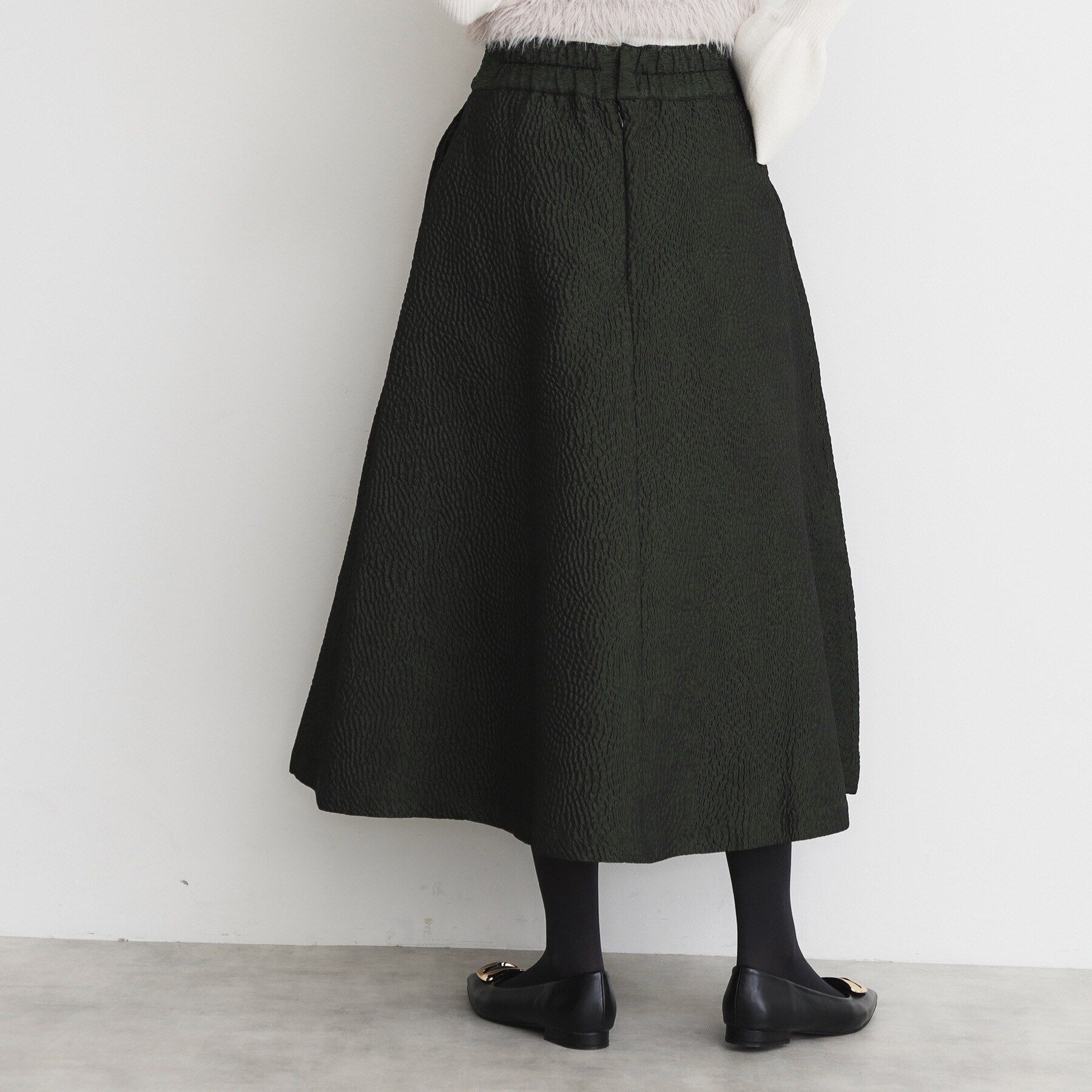 THE SHOP TK「ふくれジャカードフレアスカート」|スカート|