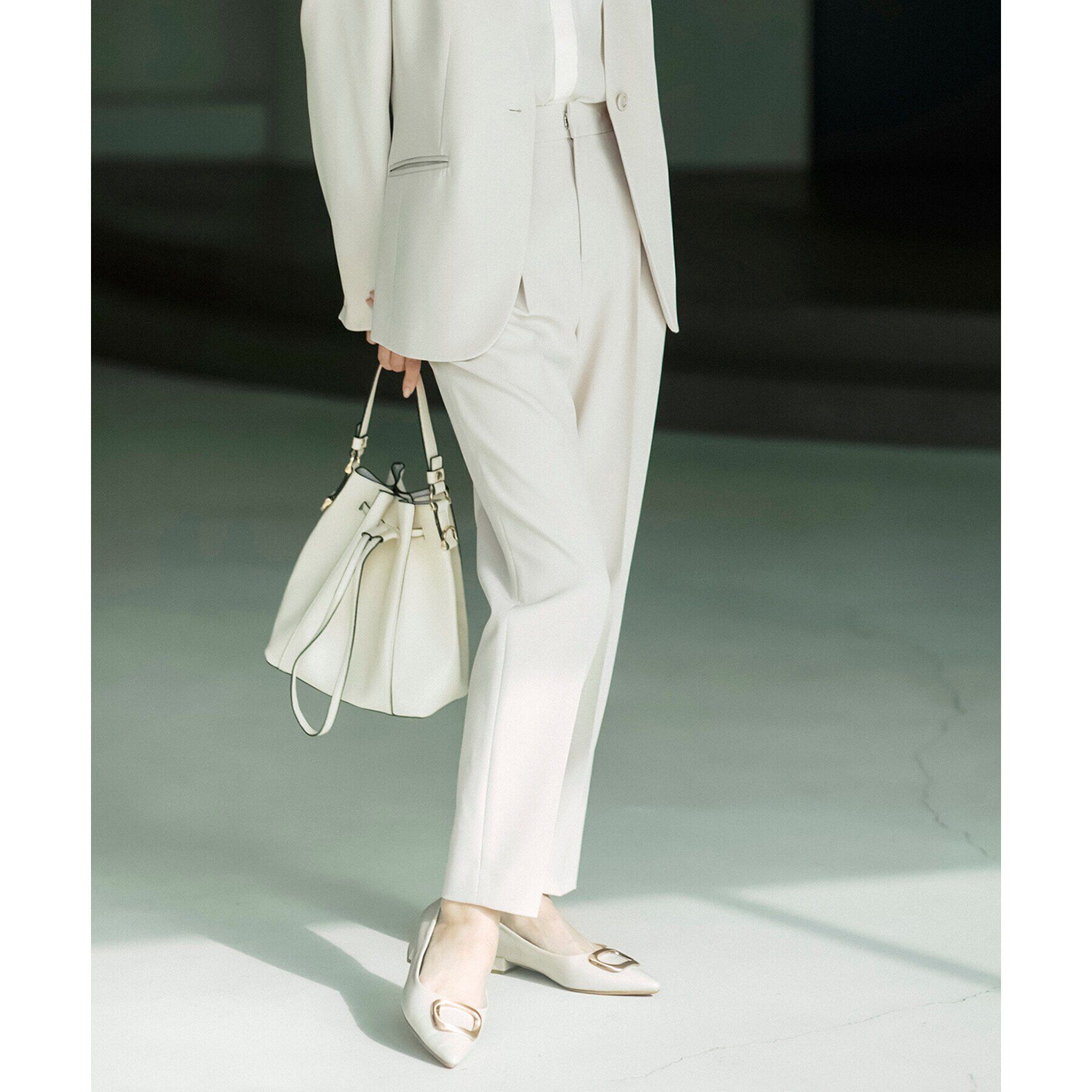 THE SHOP TK「【汚れ防止/シワになりにくい/セレモニー/通勤】ダブルクロステーパードパンツ/洗える/サスティナブル」|その他|