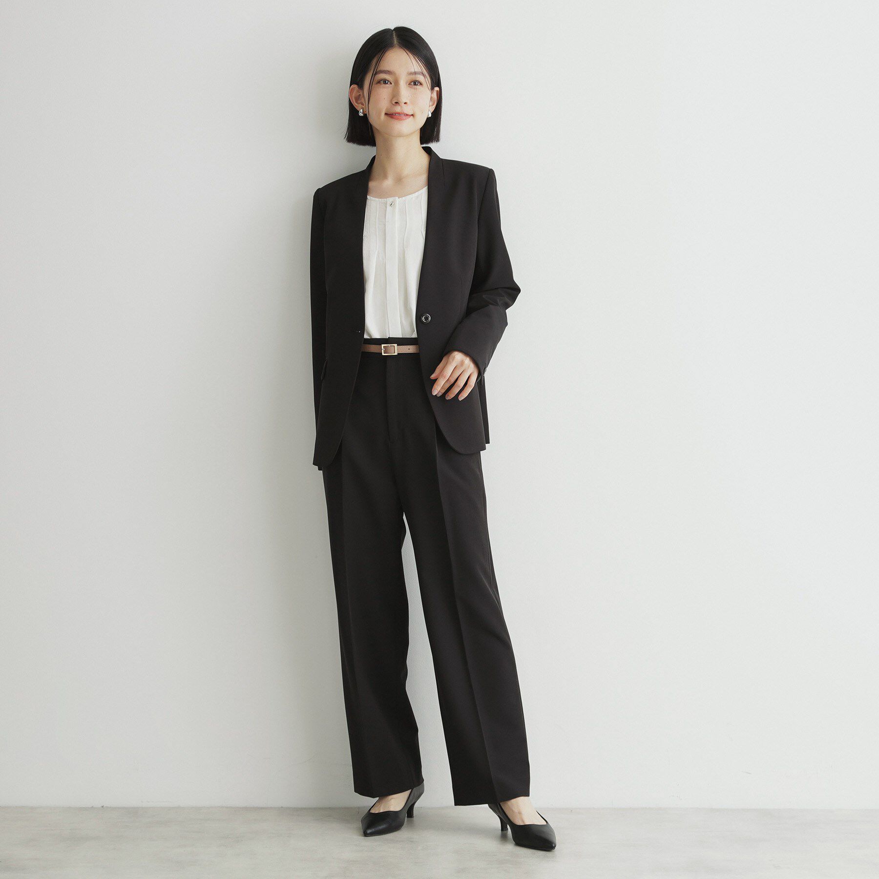 THE SHOP TK「【セレモニー/通勤】フロントタックブラウス」|シャツ・ブラウス|