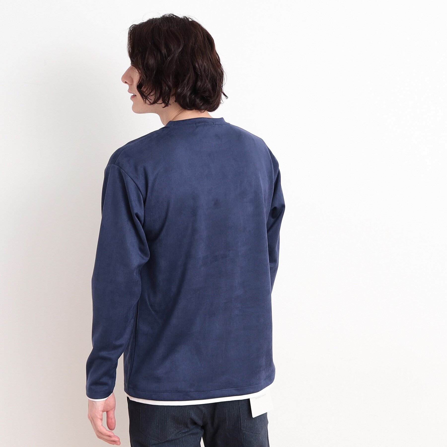 THE SHOP TK「スウェードタッチフェイクレイヤードプルオーバー」|Tシャツ・カットソー|