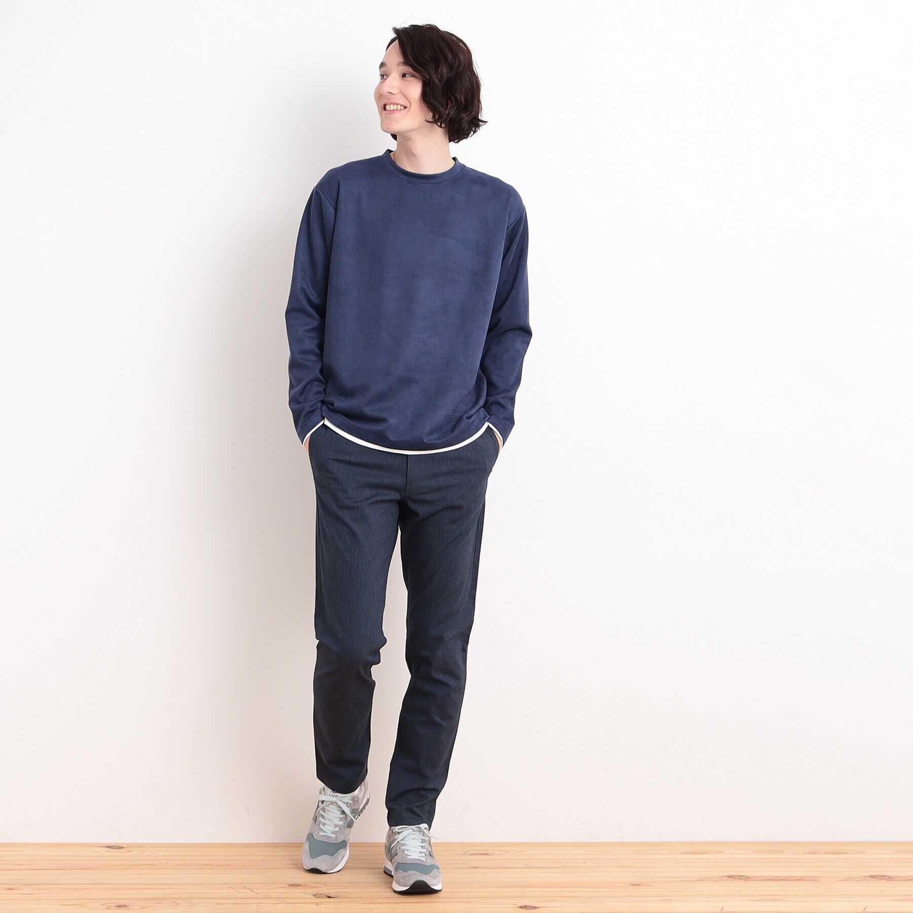 THE SHOP TK「スウェードタッチフェイクレイヤードプルオーバー」|Tシャツ・カットソー|