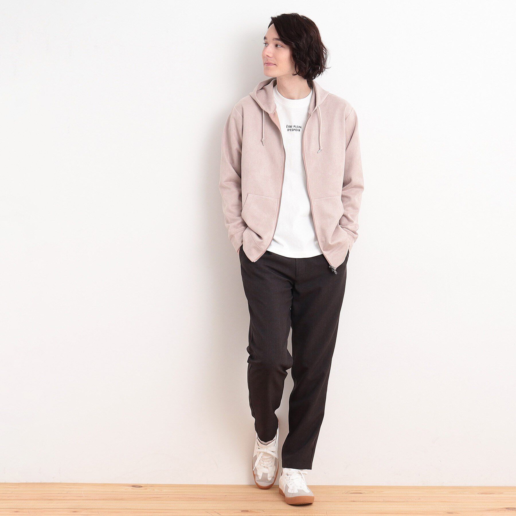 THE SHOP TK「スウェードタッチダンボールジップパーカ」|パーカー|