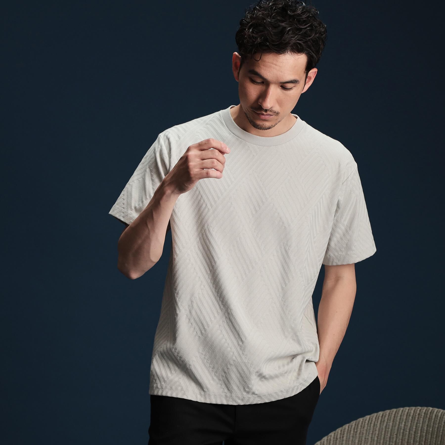 THE SHOP TK「リンクスジャカード半袖Ｔシャツ」|Tシャツ・カットソー|