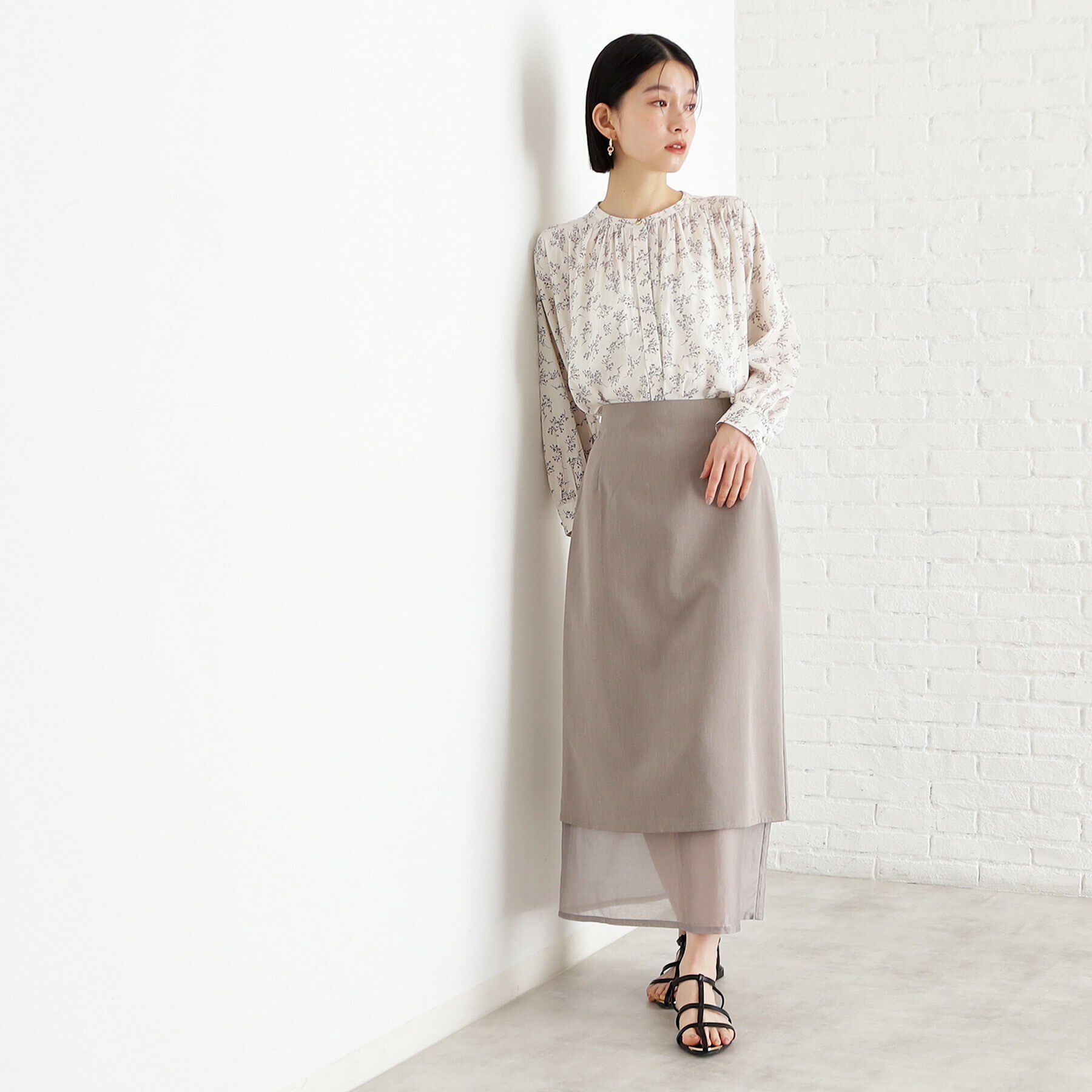 THE SHOP TK「【通勤/セレモニー】ヴィンテージサテンブラウス/洗える」|シャツ・ブラウス|