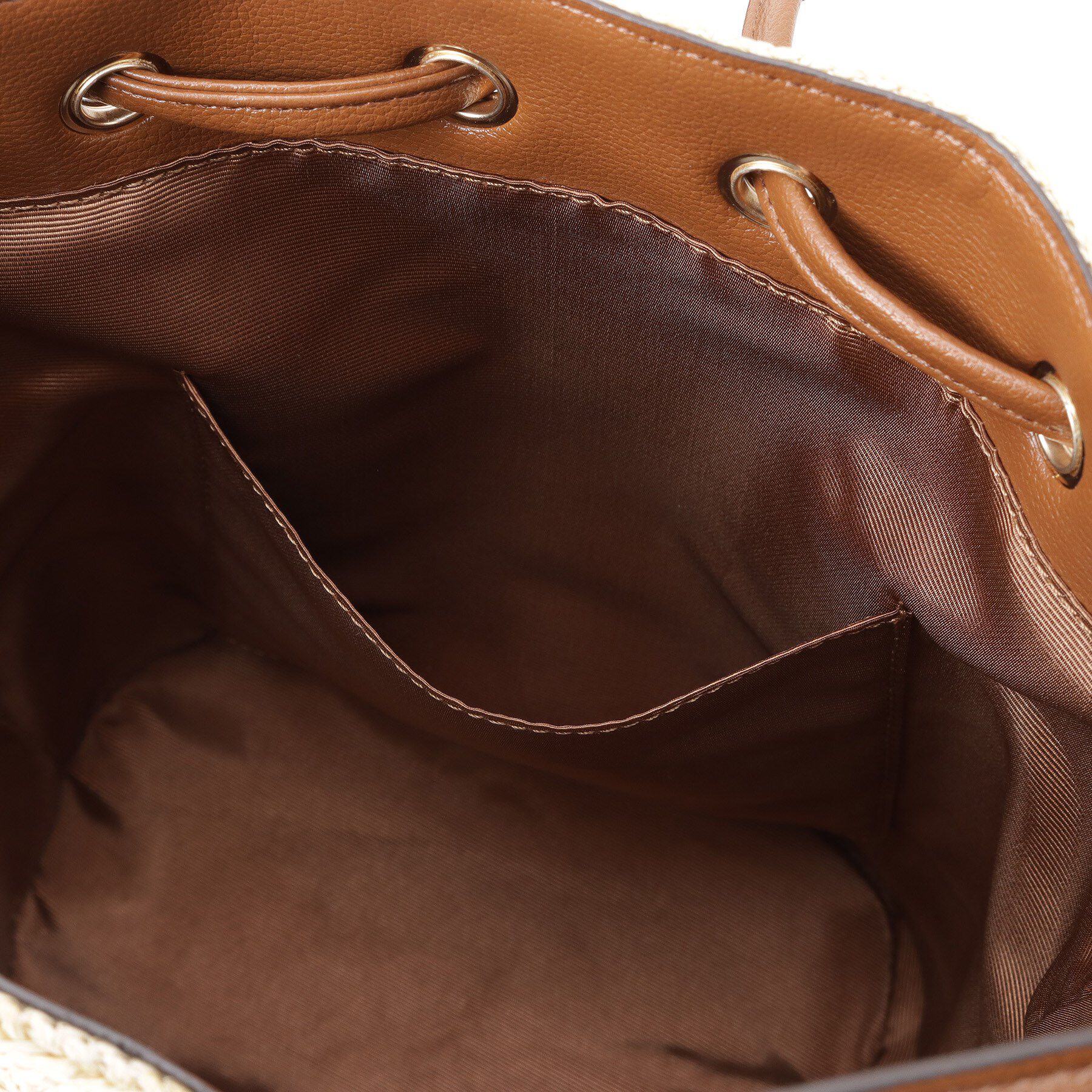 THE SHOP TK「雑材合皮コンビ巾着バッグ」|ショルダー・メッセンジャー|