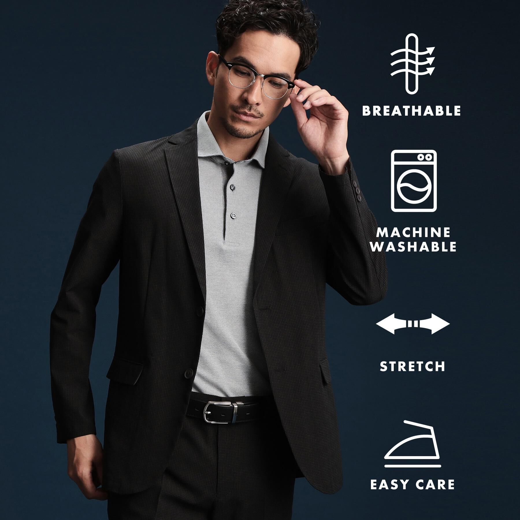 THE SHOP TK「ライトドッツジャケット【セットアップ可/洗濯機OK】」|テーラードジャケット|