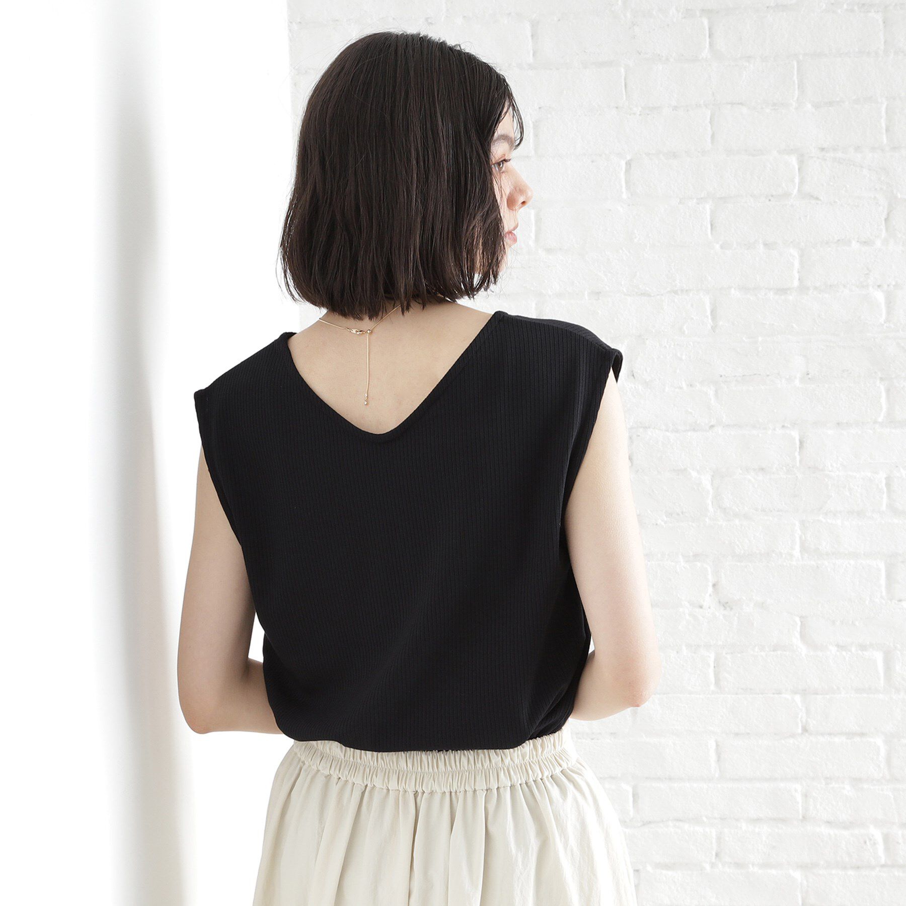 THE SHOP TK「前後2WAYワイドリブタンク【洗濯機OK】」|キャミソール|