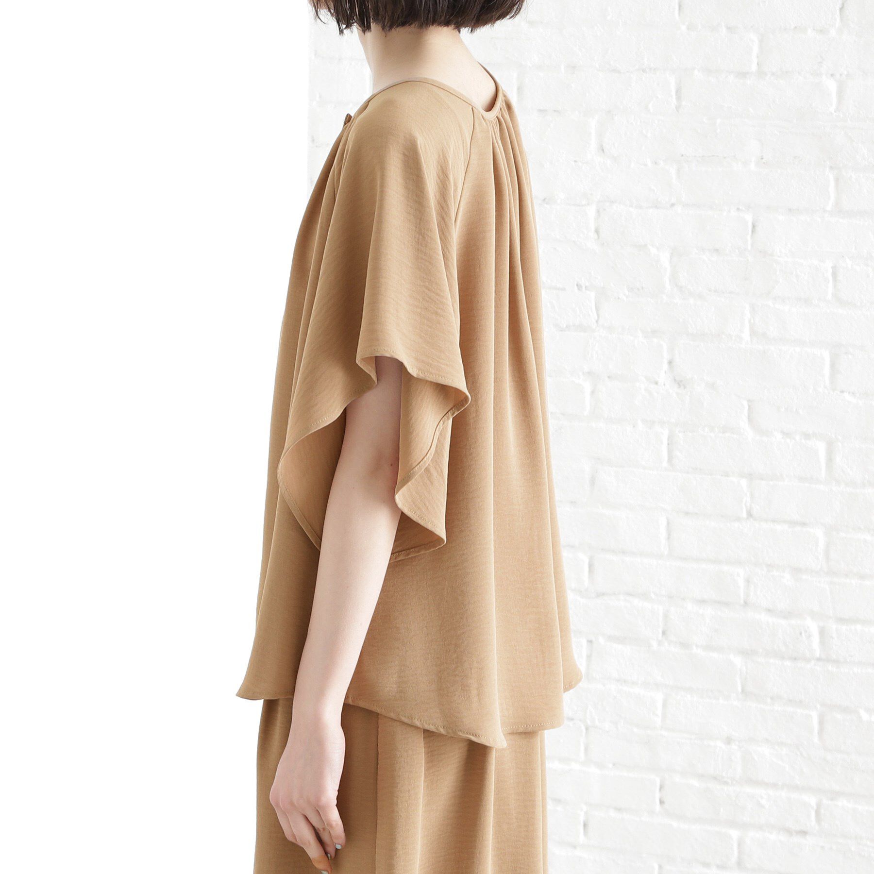 THE SHOP TK「袖フレアブラウス【防シワ／接触冷感／洗濯機OK/セットアップ可】」|シャツ・ブラウス|