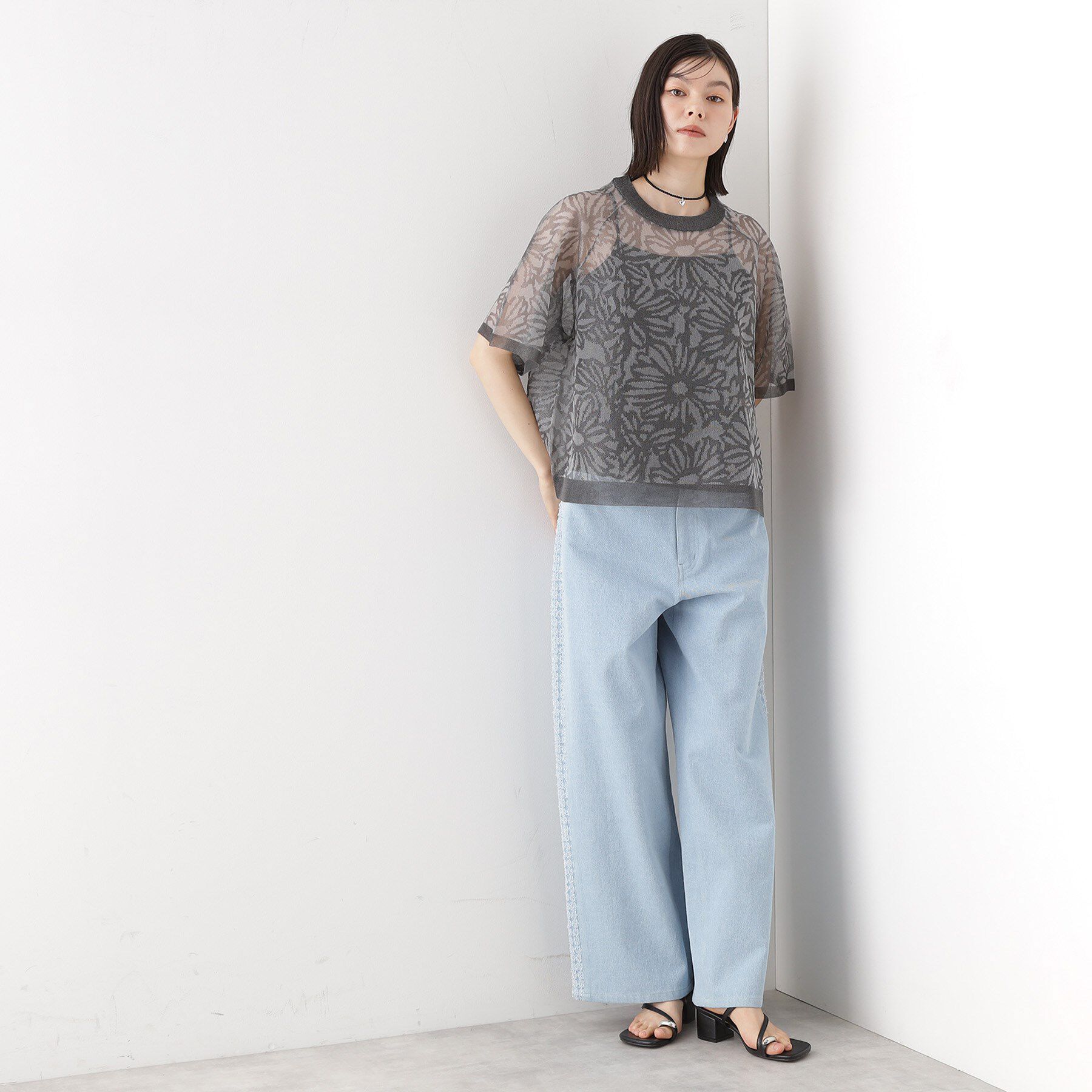 THE SHOP TK「カバーニットシアープルオーバー【洗える】」|ニット・セーター|