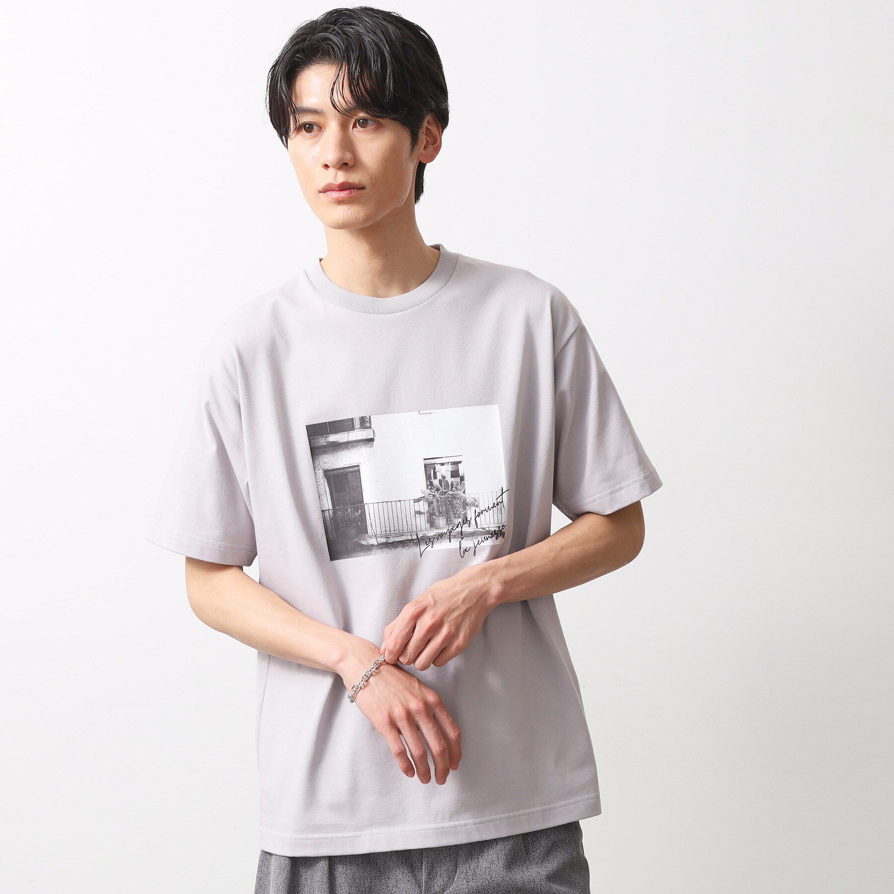 THE SHOP TK「【旅するTシャツ】フォトプリント マシンウォッシャブル／サスティナブル」|Tシャツ・カットソー|ライトグレー(011