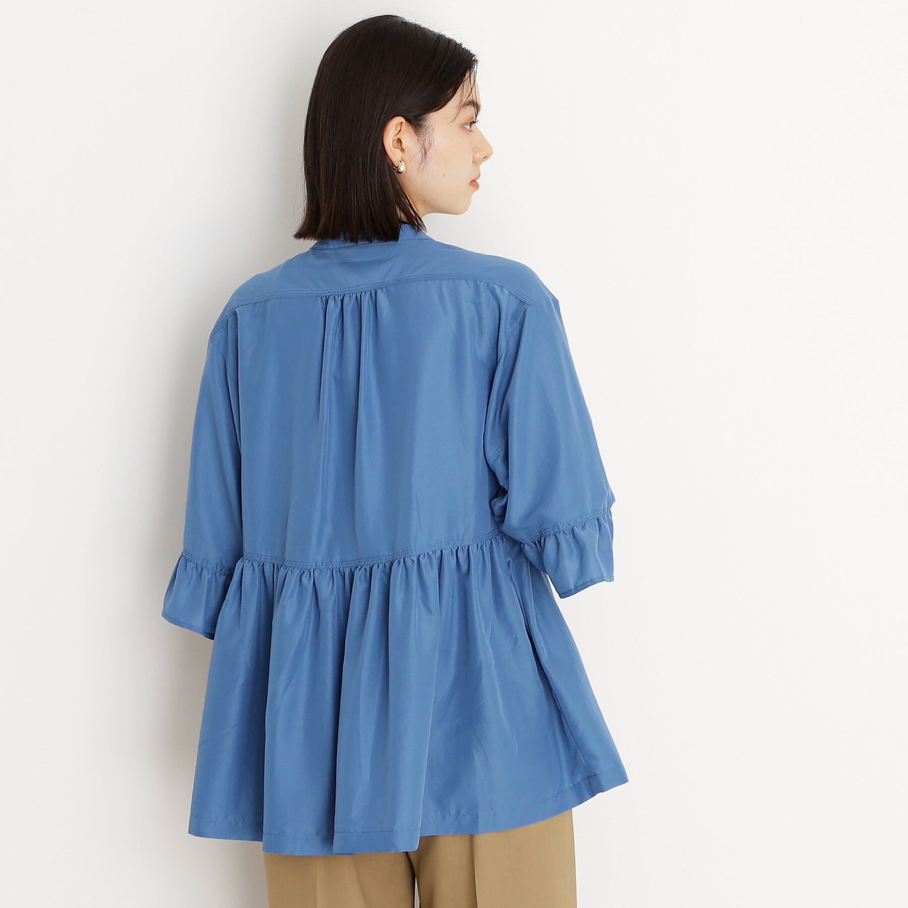 THE SHOP TK「フリルチュニックブラウス【洗濯機OK】」|シャツ・ブラウス|