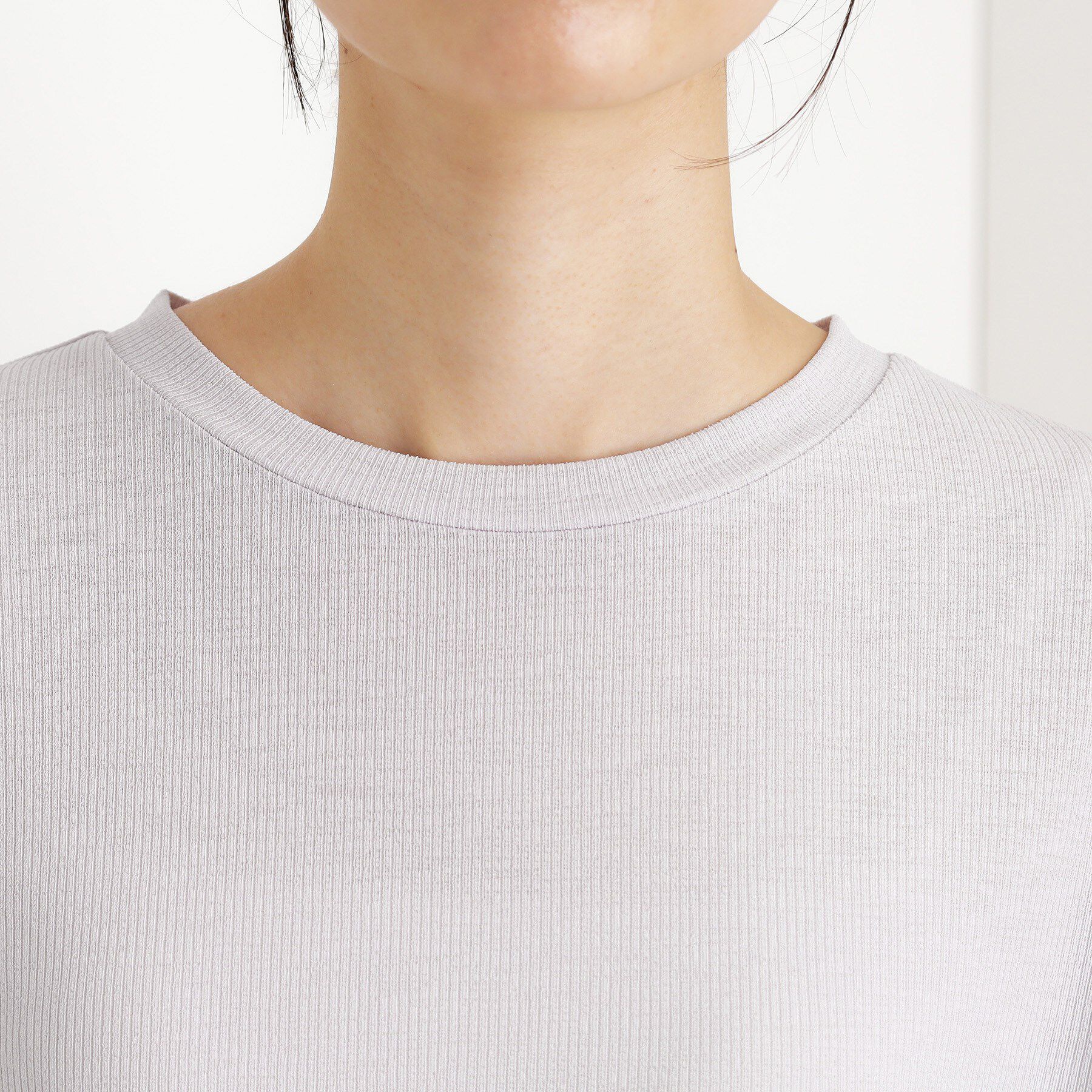 THE SHOP TK「5分袖シアーTシャツ【二の腕カバー/洗濯機OK】」|Tシャツ・カットソー|