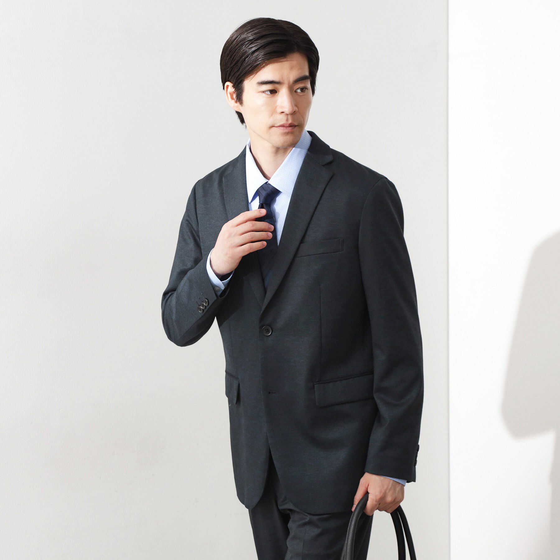 THE SHOP TK「ライトTRジャージジャケット【洗濯機OK/毛玉ができにくい/ストレッチ/セットアップ可】」|テーラードジャケット|ネイビー(094)