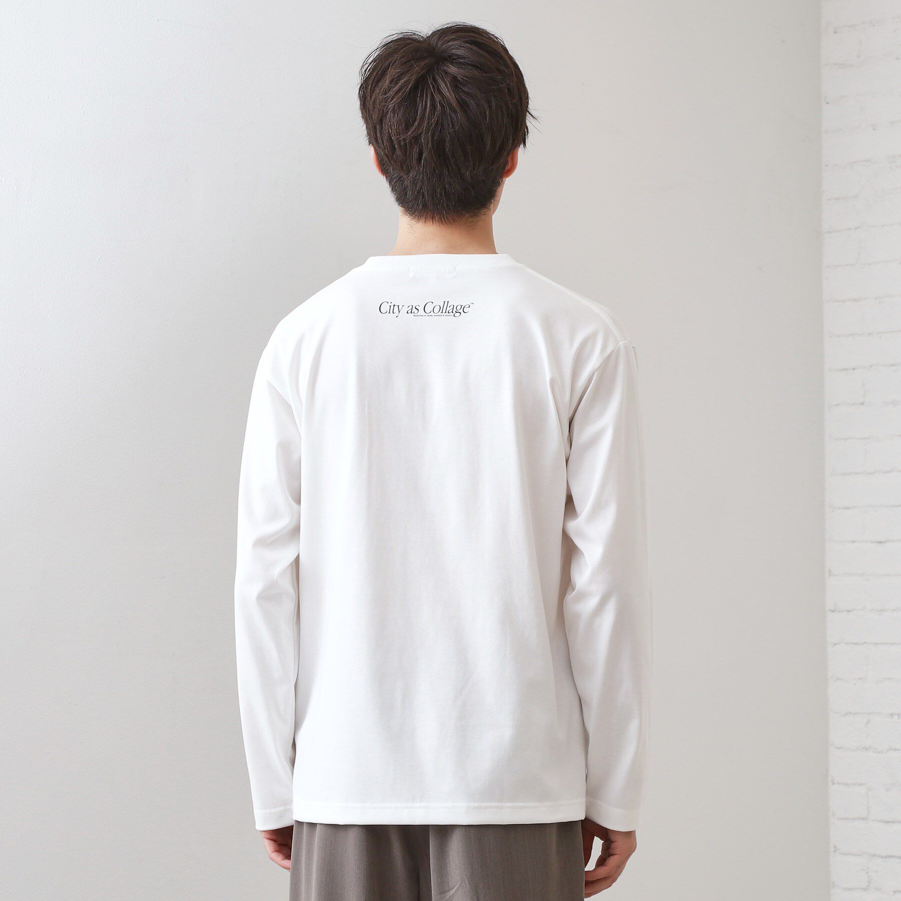 THE SHOP TK「フォトグラフプリント長袖Tシャツ【洗濯機OK】」|Tシャツ・カットソー|