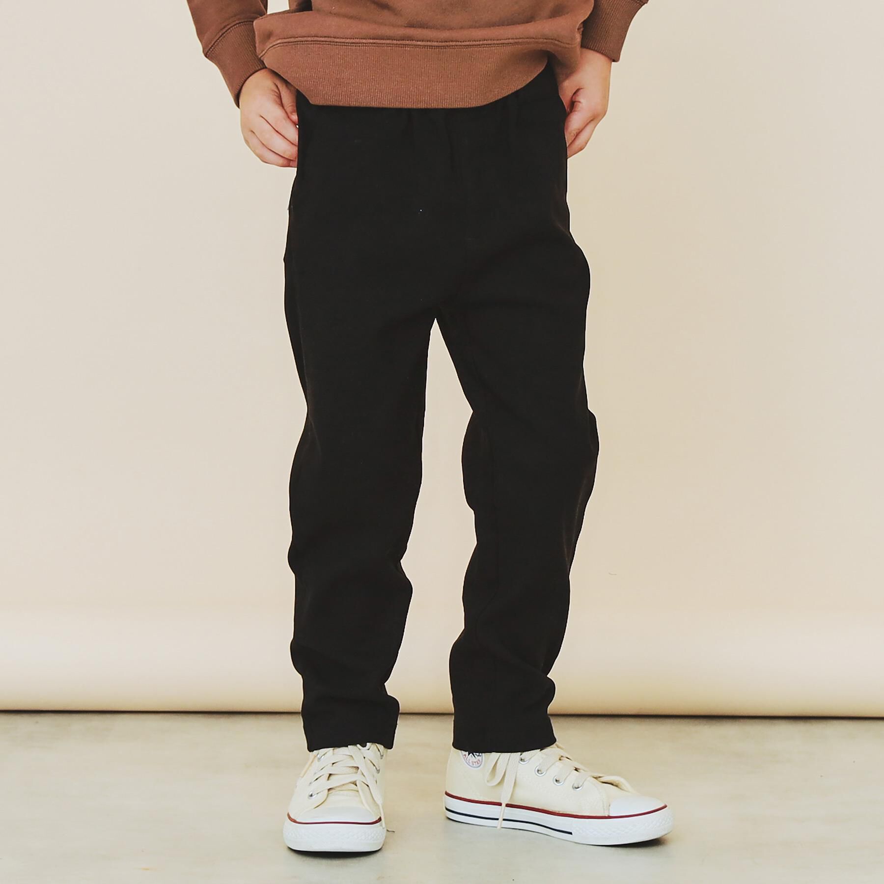 THE SHOP TK「【110－160/裏起毛】あったかのびーるストレートパンツ/洗濯機OK」|その他|ブラック(019)