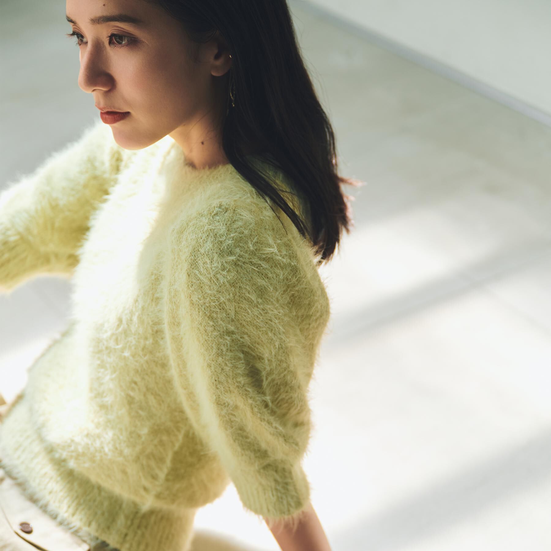 THE SHOP TK「【大人の魅力引き出す】5分袖フェザーニット/洗える」|ニット・セーター|